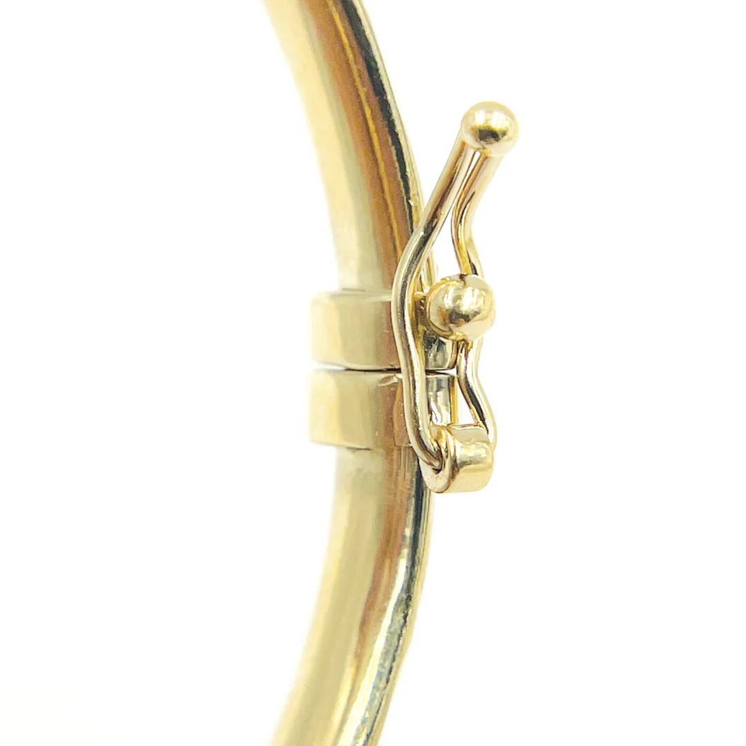 Bangle21. 14K Solid Gold Matte Textured Bangle - Image 6