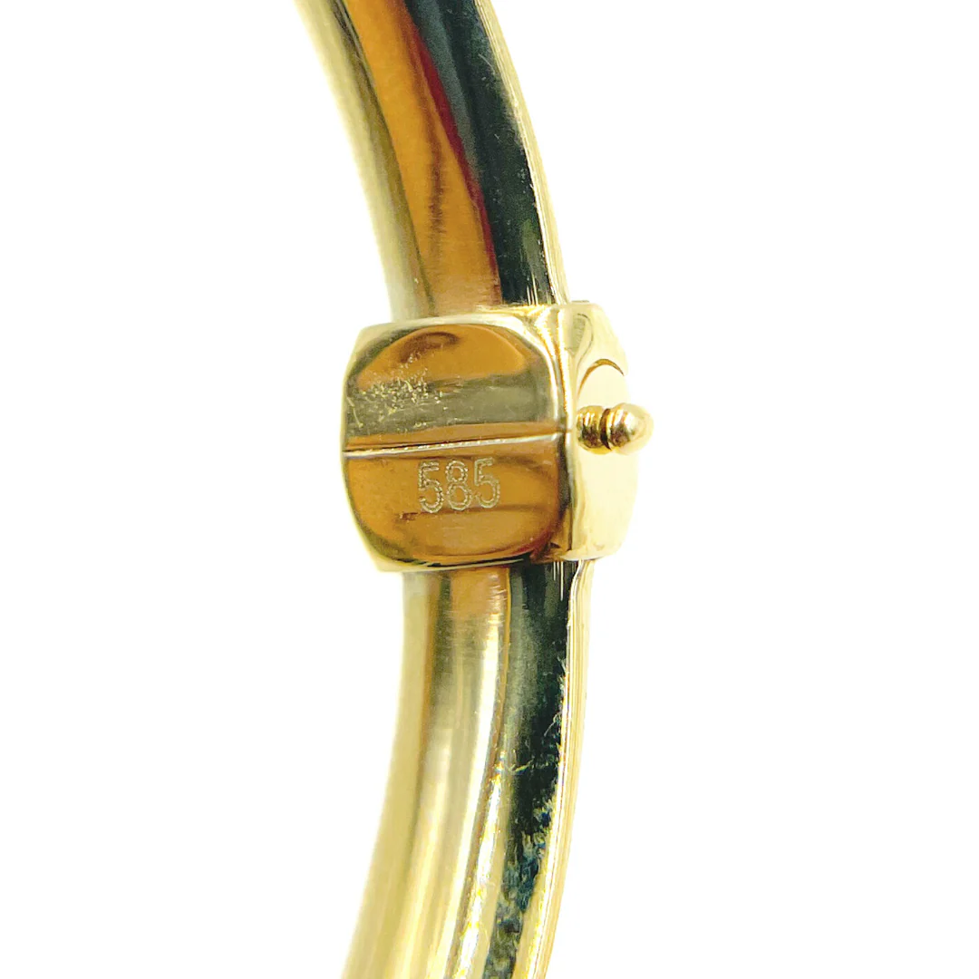 Bangle21. 14K Solid Gold Matte Textured Bangle - Image 7