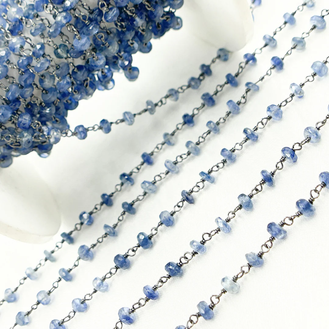 KYA1. Kyanite Oxidized Wire Chain - Image 4