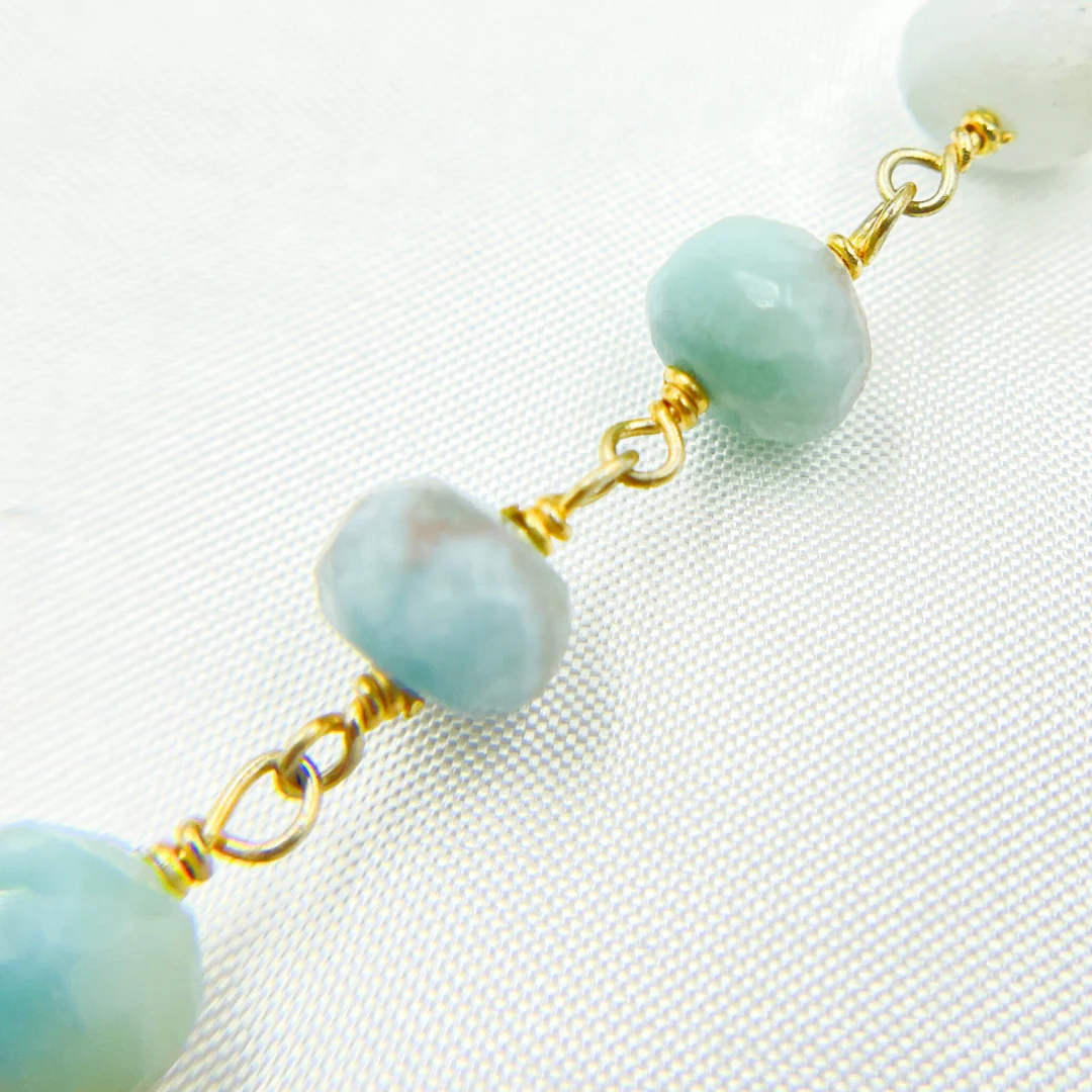 Larimar Gold Plated Wire Chain. LAR3 - Image 3