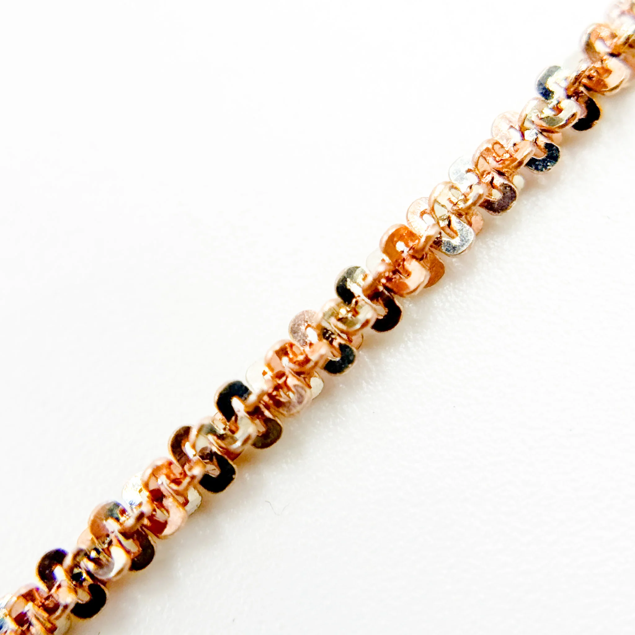 MAR30RGP. Sterling Silver Rose Gold Plated Popcorn Necklace - Image 9
