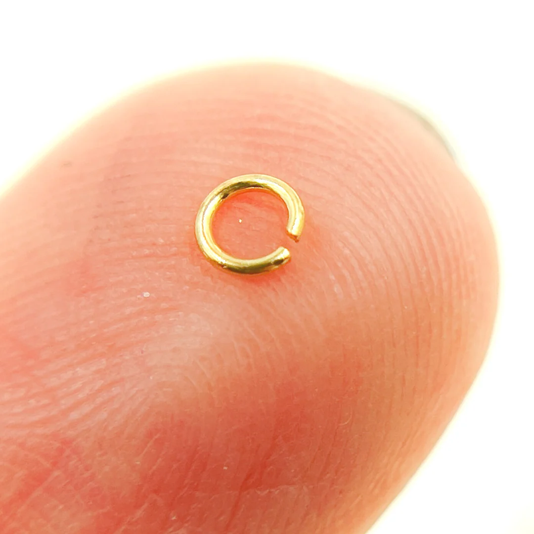 MFT060DE3.3GP. 3MM_22 Gauge Gold Plated Sterling Silver Open Jump Ring - Image 4