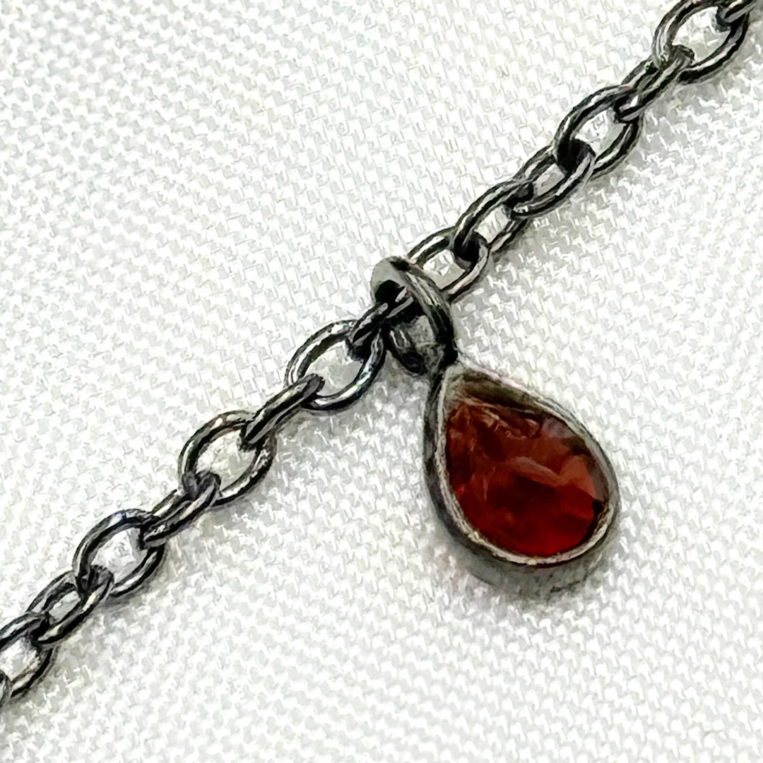 Multi Gemstone Dangle Oxidized Wire Chain. MGS21 - Image 3