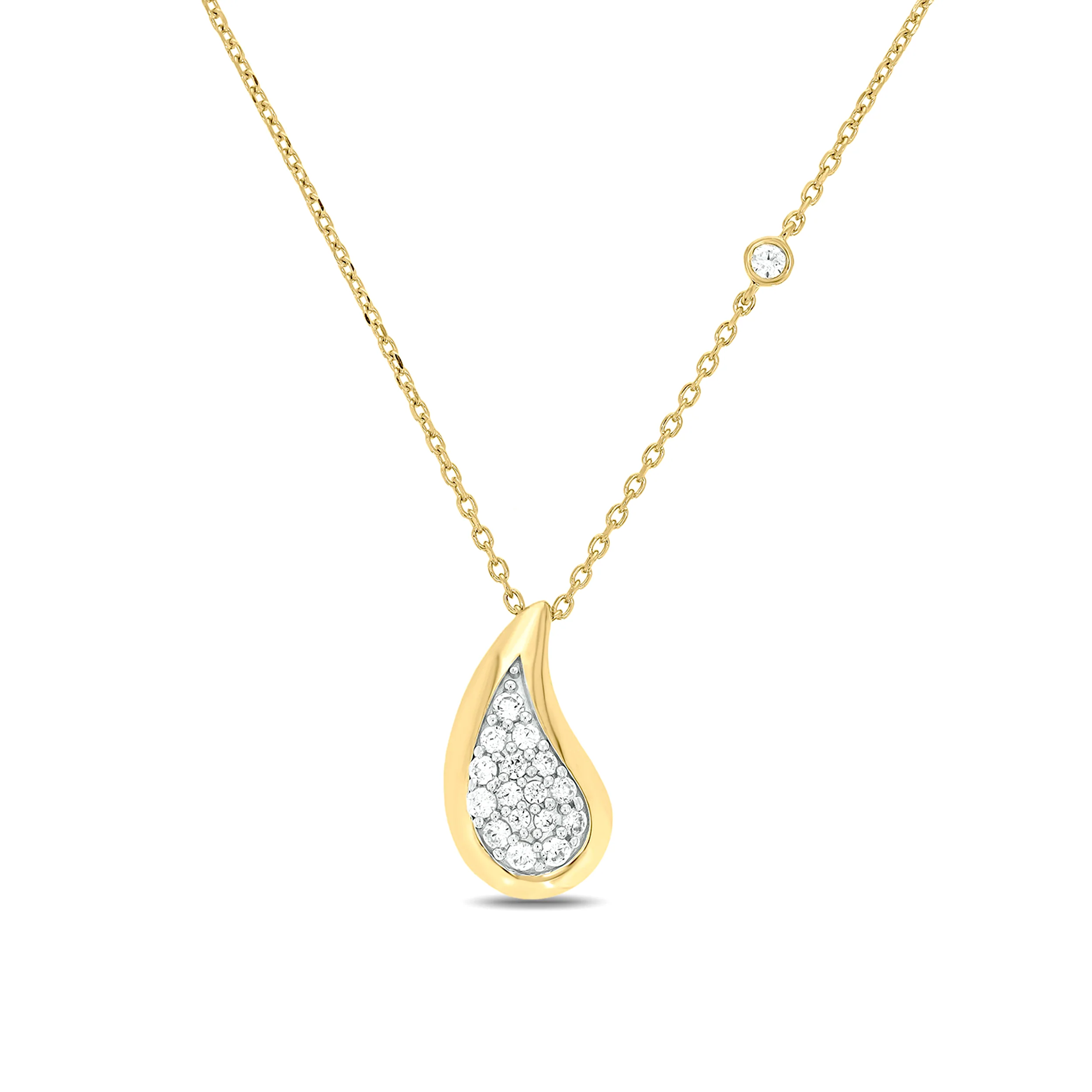 NFD71788. 14K Solid Gold Diamond Necklace
