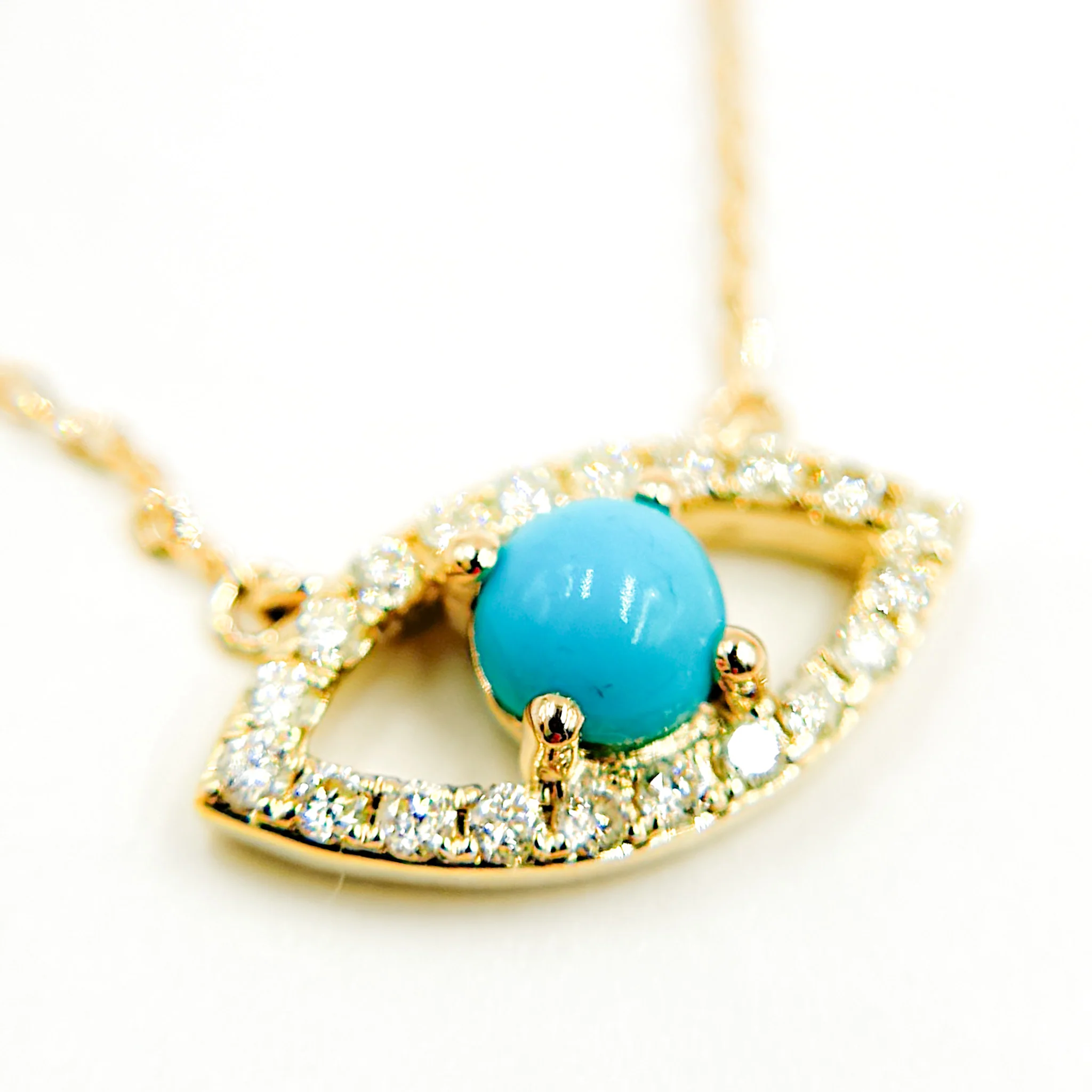 NFD72558. 14K Solid Gold Diamond and Gemstone Necklace - Image 5