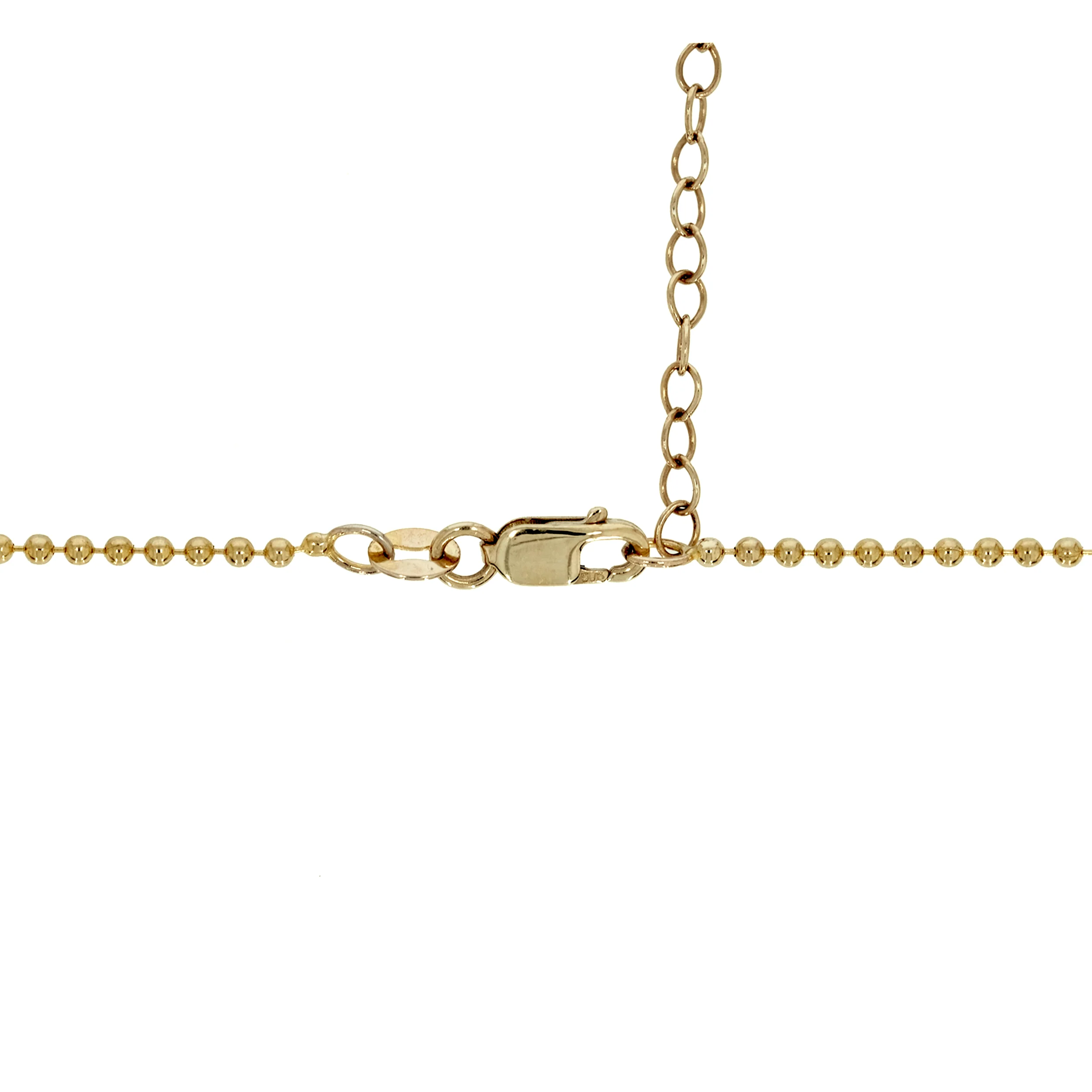 NFE72365. 14K Solid Gold Round Gemstone and Diamond Fancy Necklace - Image 3