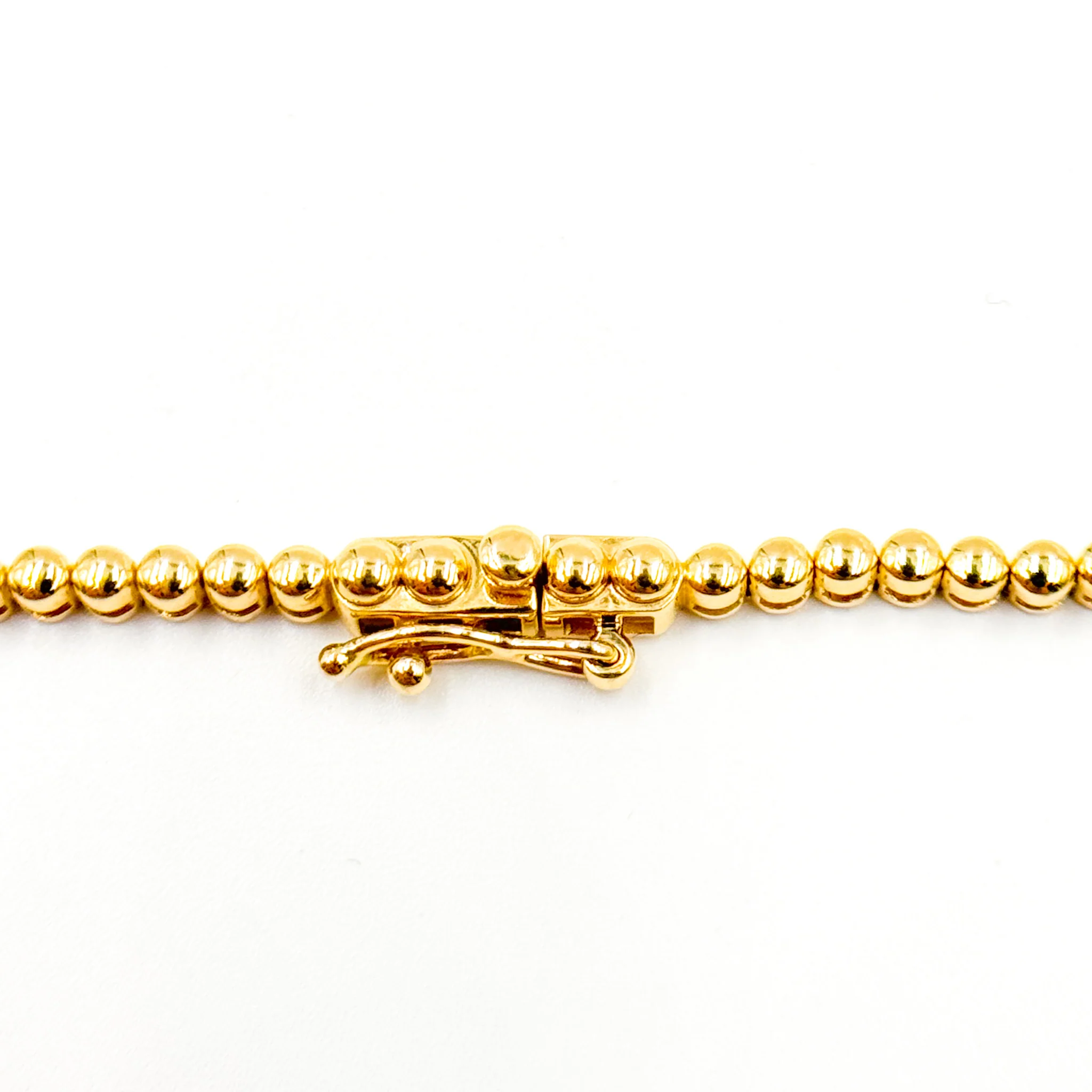 NFJ72366TQ. 14K Solid Gold Turquoise and Diamond Tennis Necklace - Image 3