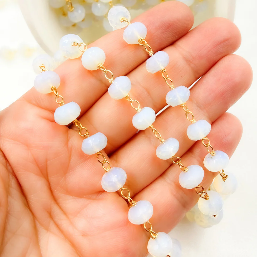 Opalite Gold Plated Wire Chain. OPA10 - Image 3