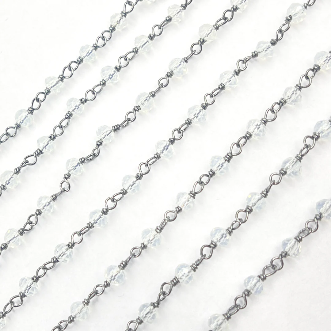 Opalite Wire Wrap Chain. OPA9 - Image 4