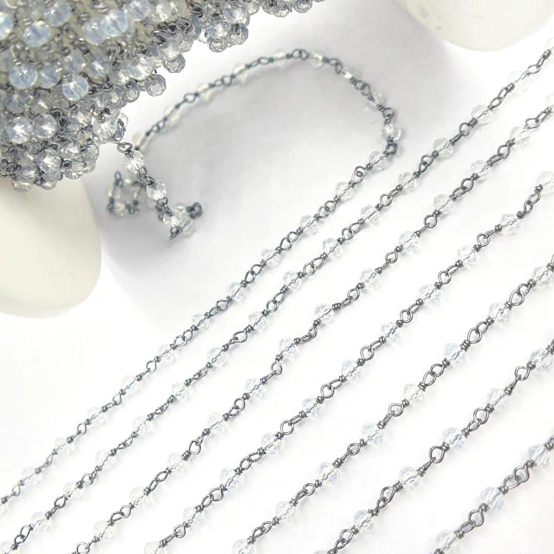 Opalite Wire Wrap Chain. OPA9 - Image 5