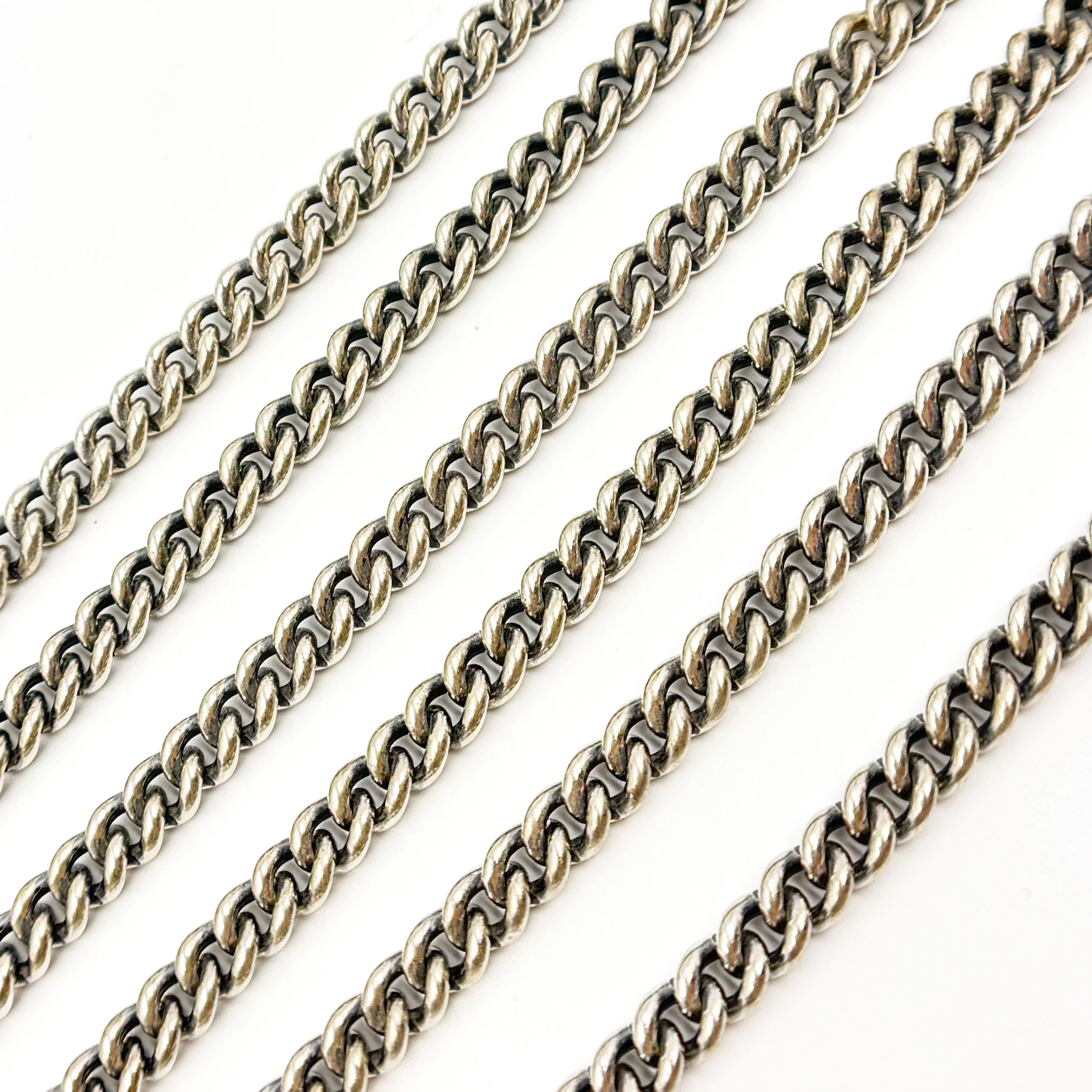 7005COX. Oxidized Silver Heavy Curb Chain - Image 5