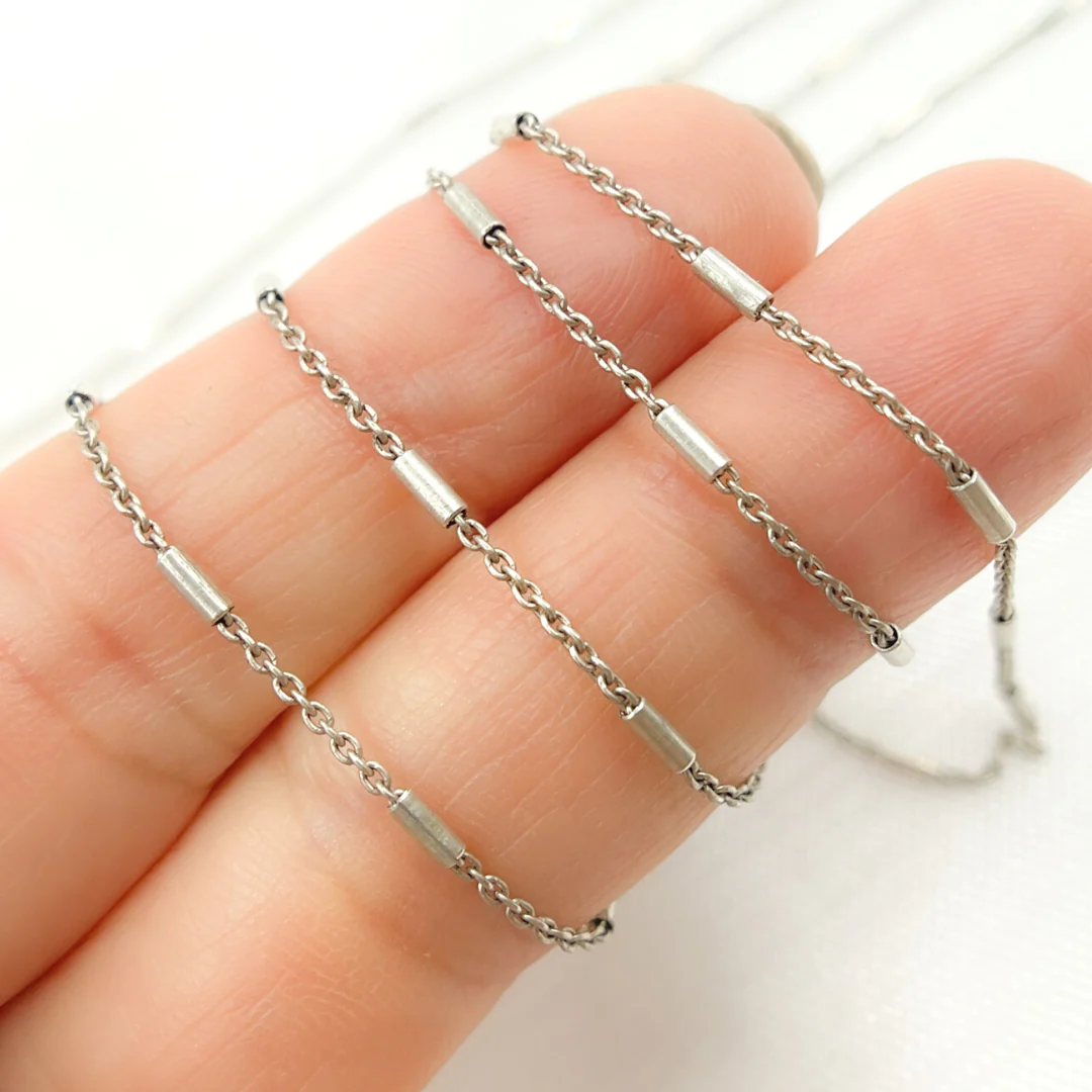 Z9OX. Oxidized Sterling Silver Satellite Chain