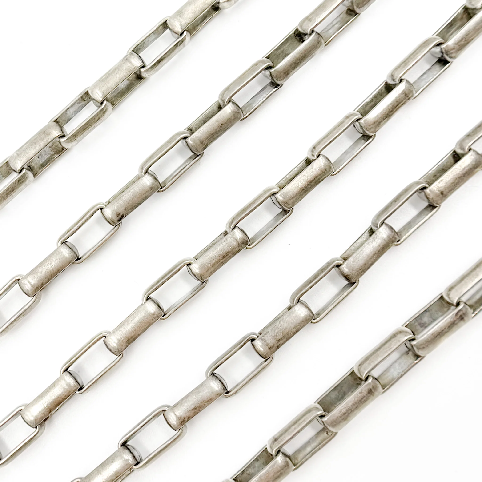 502OX-Y143OX. Oxidized Sterling Silver Smooth Box Chain - Image 3