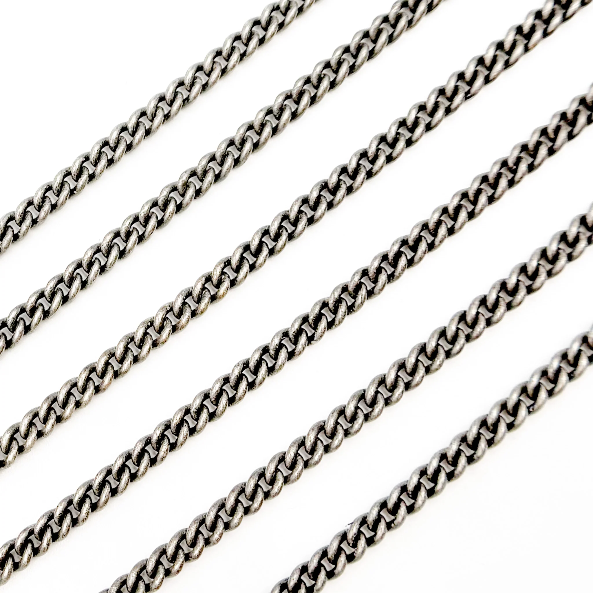 X20OX. Sterling Silver Oxidized Curb Chain - Image 3