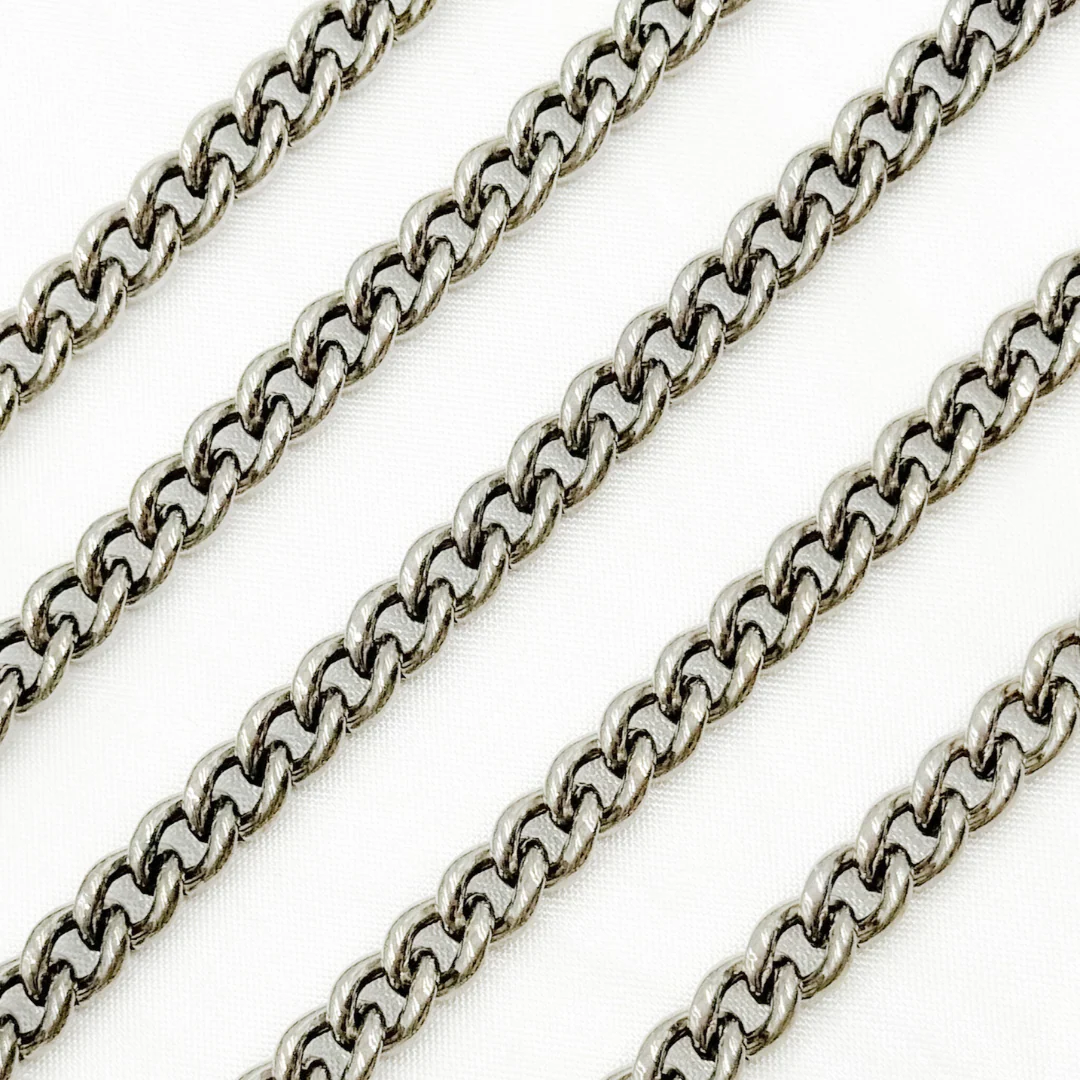 Y3OX. Sterling Silver Oxidized Curb Chain - Image 2
