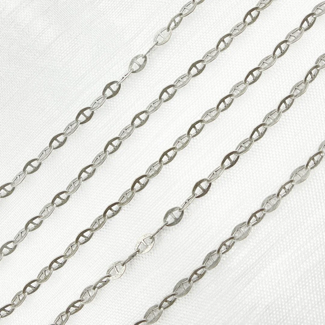 Z51OX. Oxidized Sterling Silver Marina Chain - Image 3
