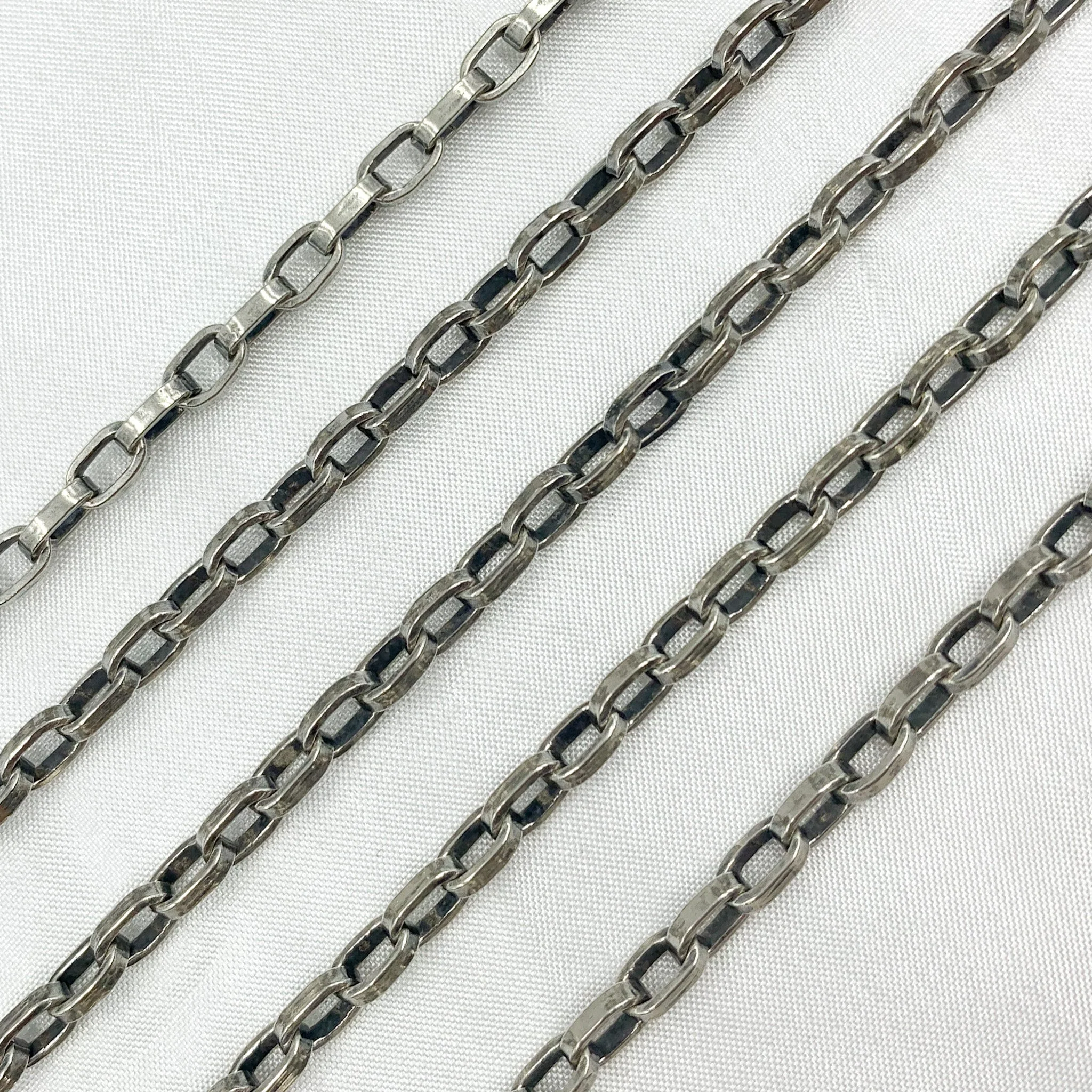 642506OX. Oxidized Sterling Silver Flat Box Chain - Image 2