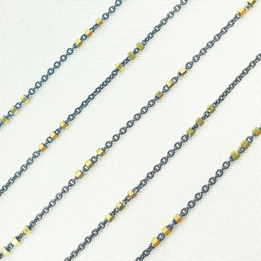 Z26GB.925 Sterling Silver Satellite Cube Chain - Image 3