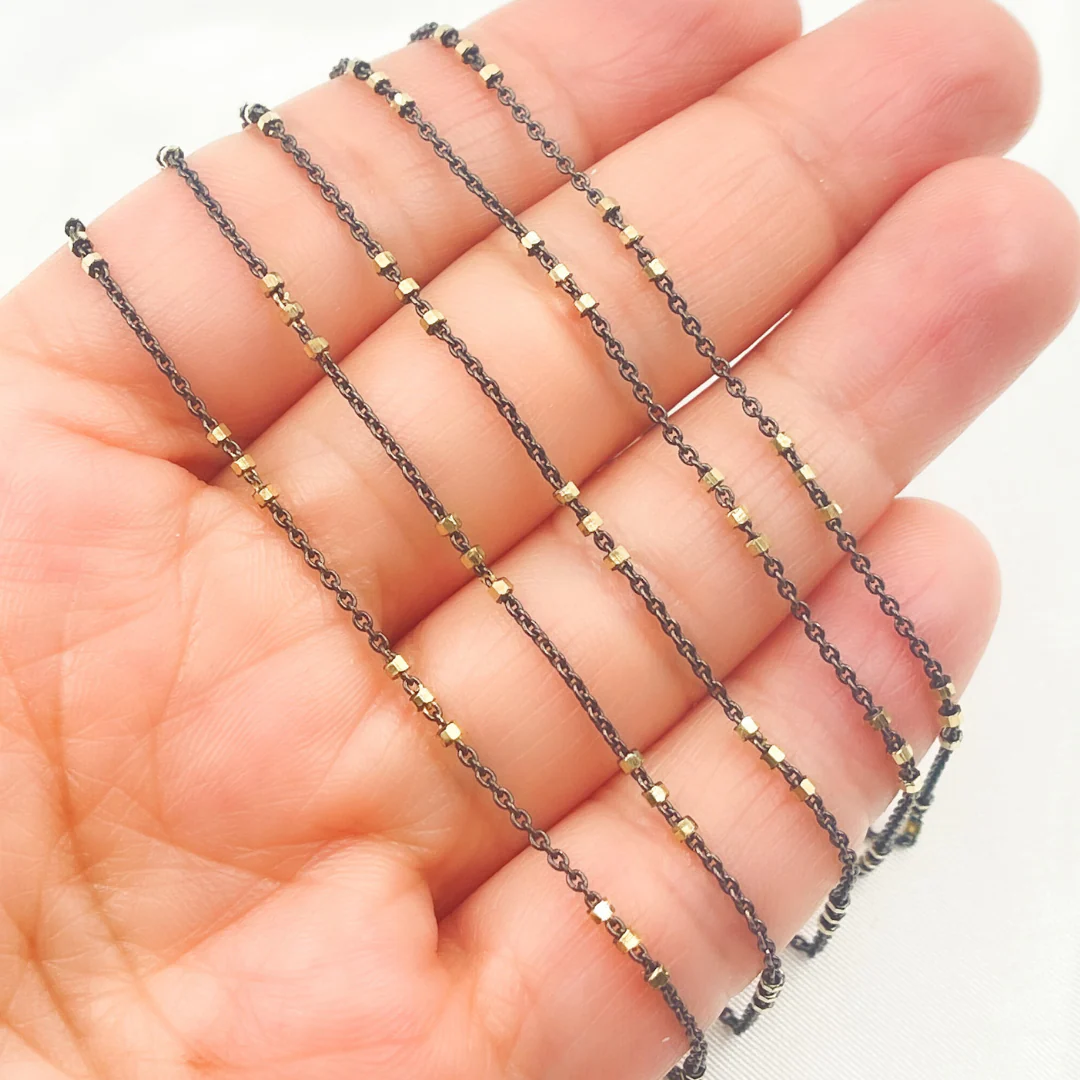 Z26GB.925 Sterling Silver Satellite Cube Chain - Image 4