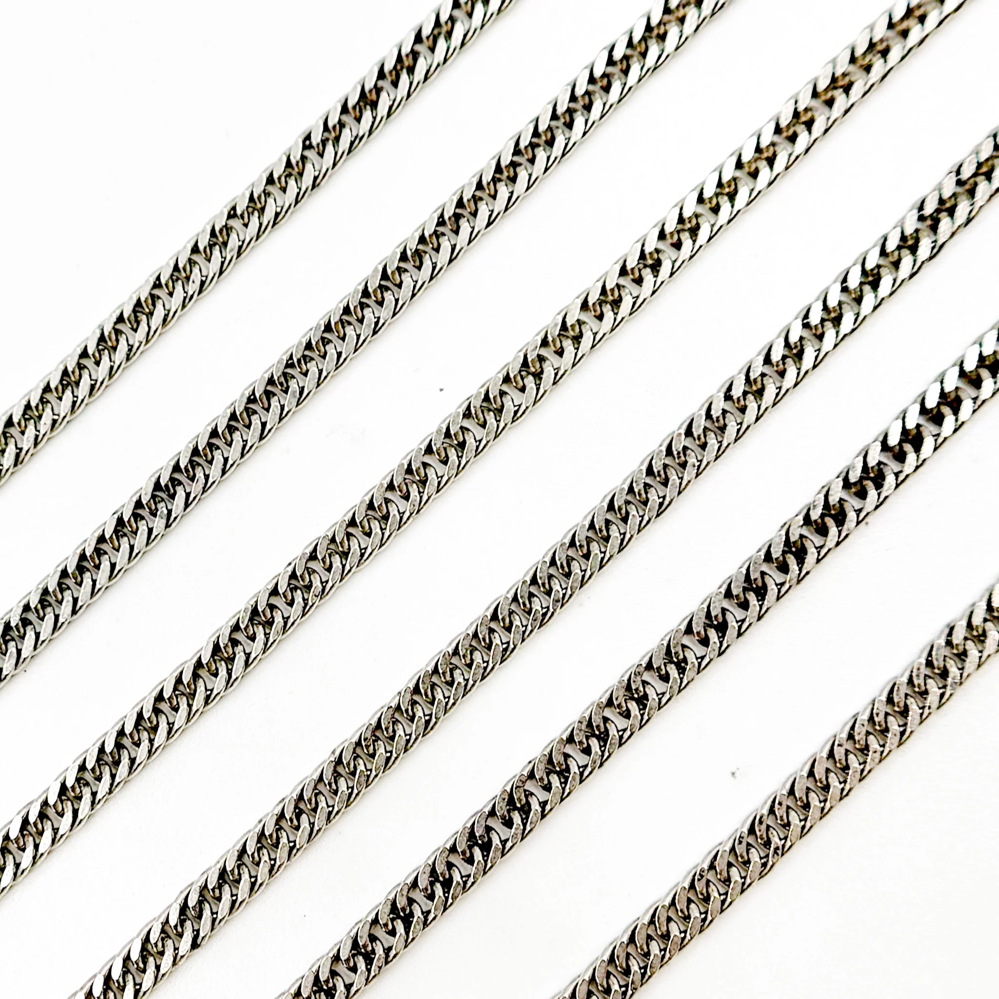 Y67OX. Oxidized Sterling Silver Solid Double Curb Chain - Image 4