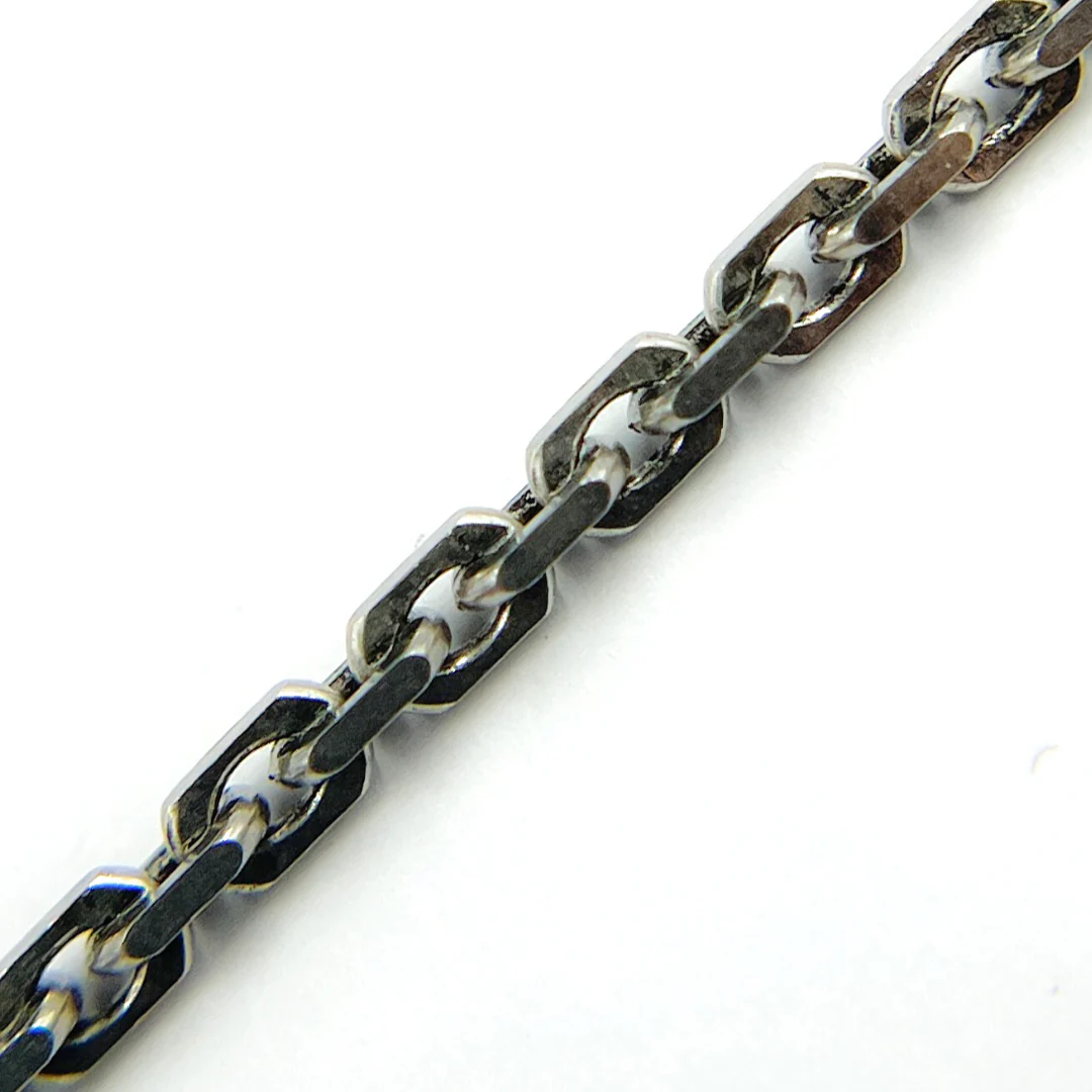 Z37OX. Oxidized Sterling Silver Thick Cable Link Chain - Image 2