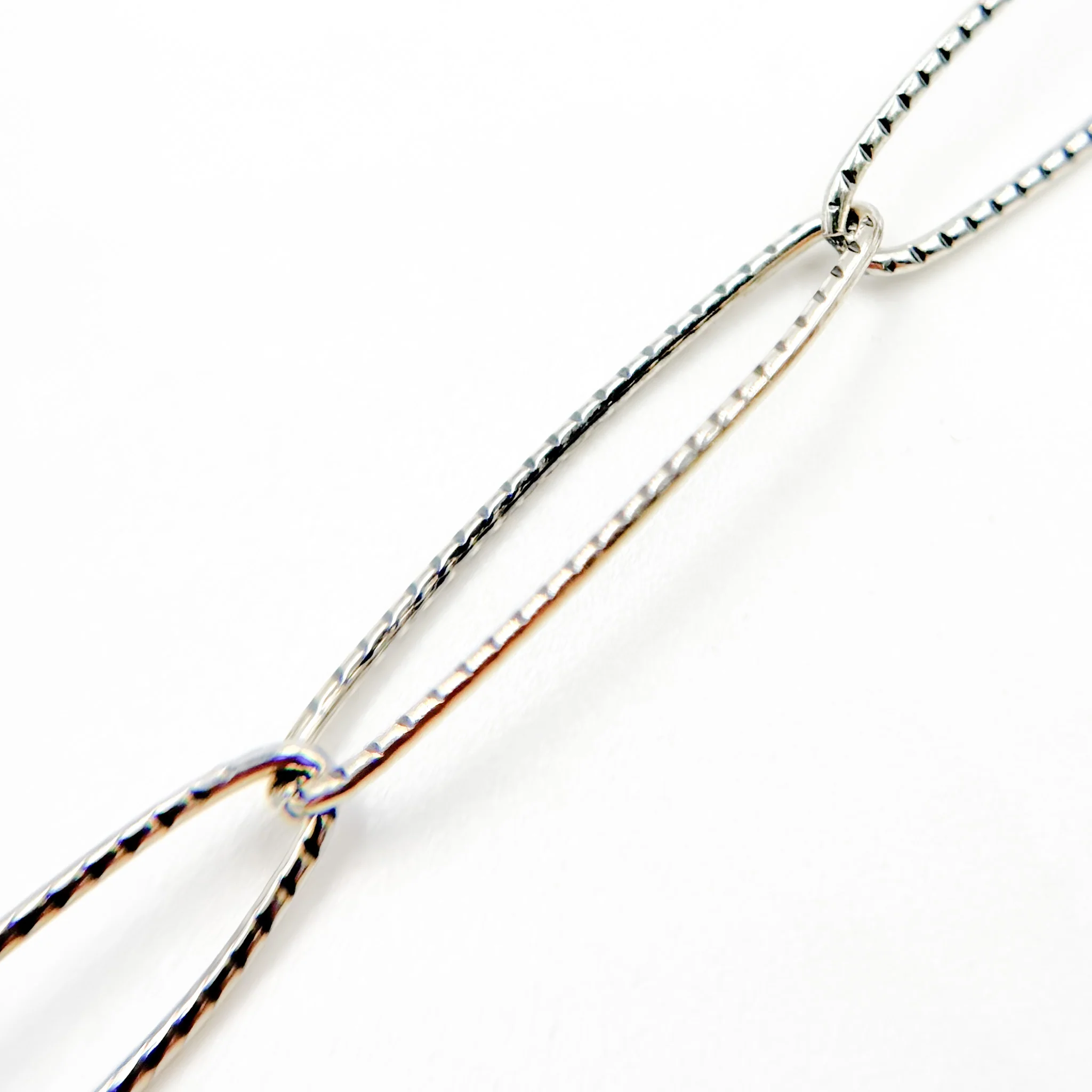700TWOX. Oxidized Sterling Silver Twisted Oval Link Chain - Image 2