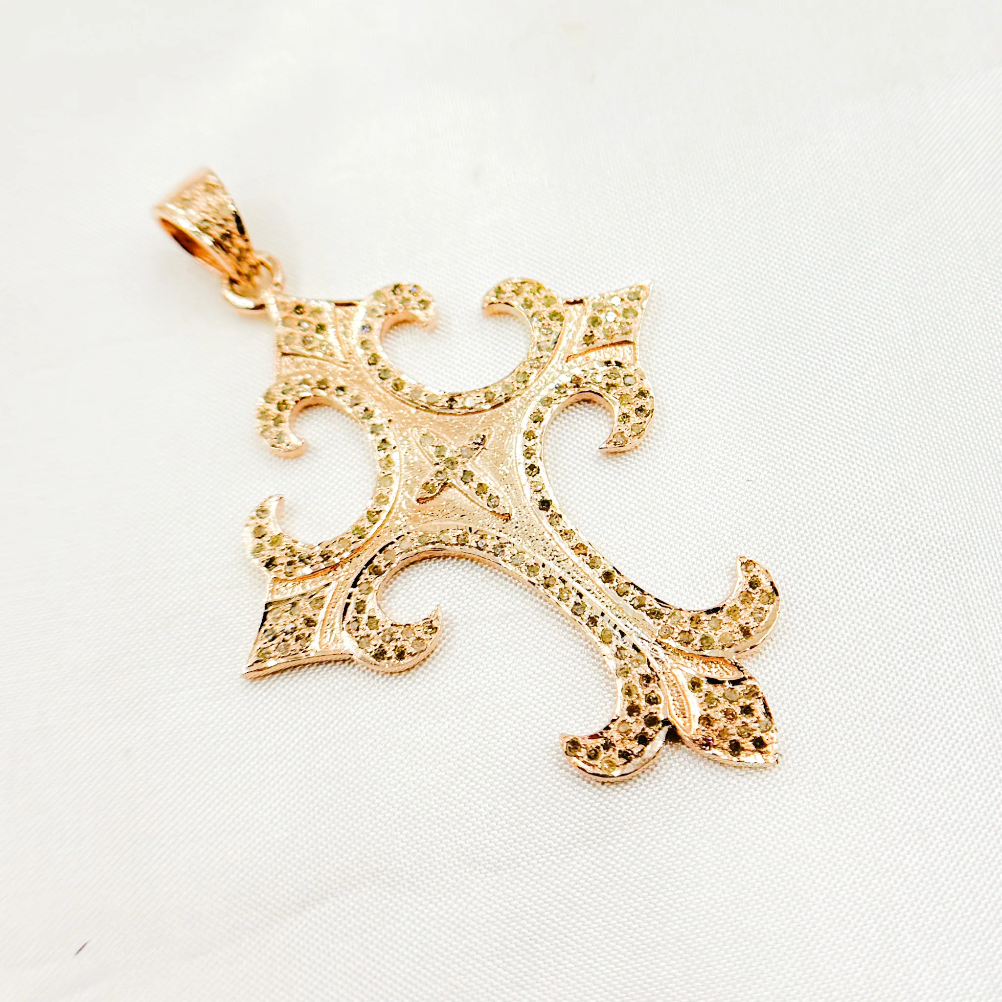 DP307. Diamond Sterling Silver Cross Pendant - Image 7