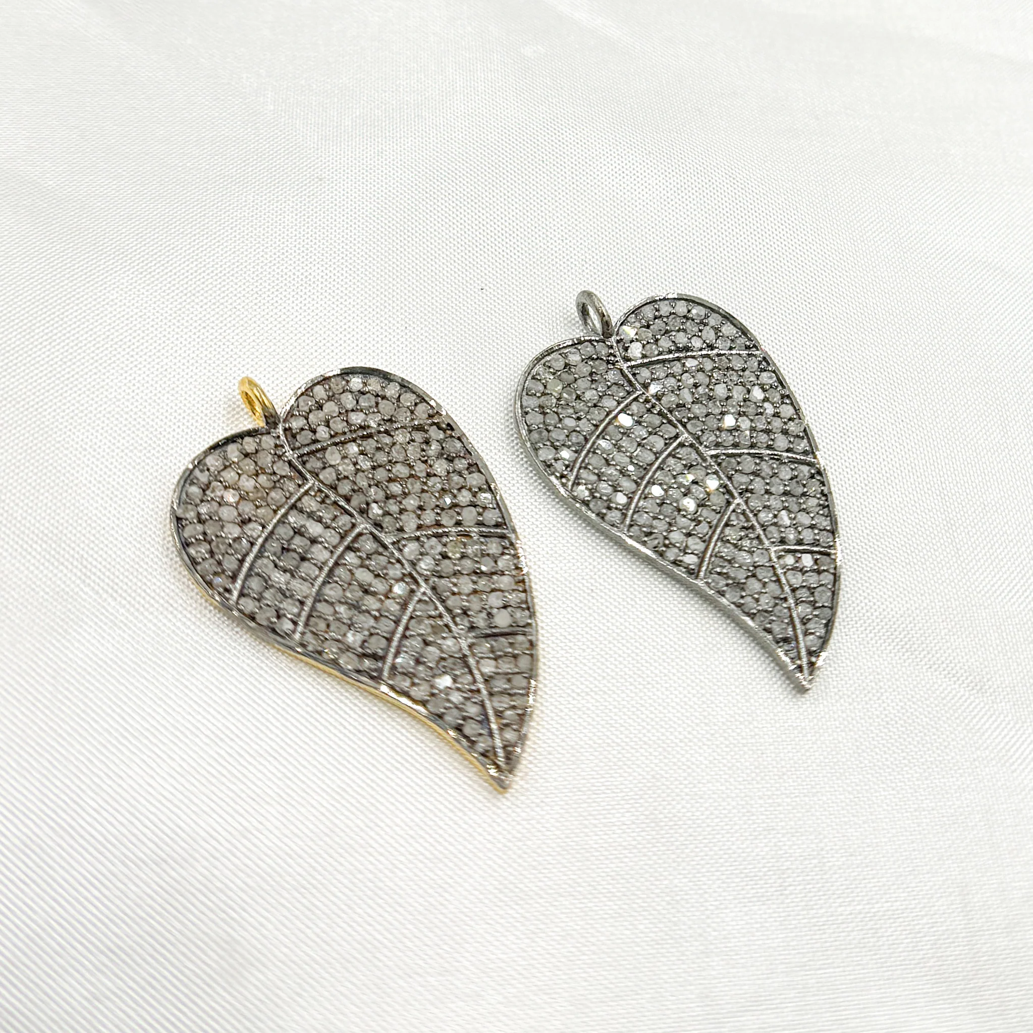 DC447. Diamond Sterling Silver Leaf Pendant - Image 4