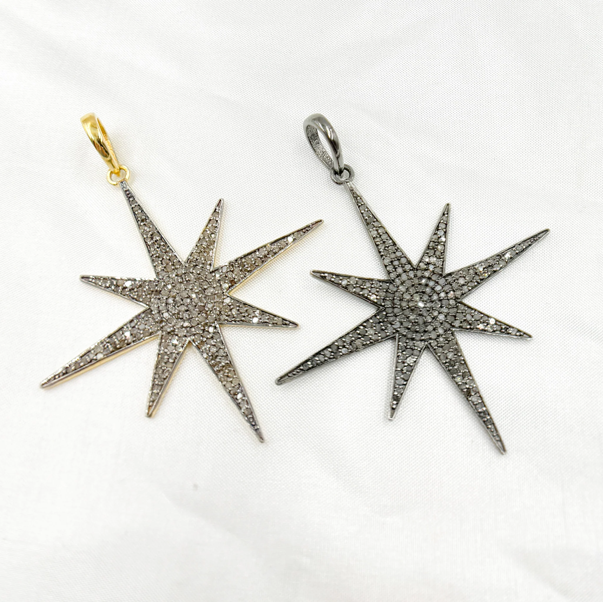 DC394. Diamond & Sterling Silver Star Pendant