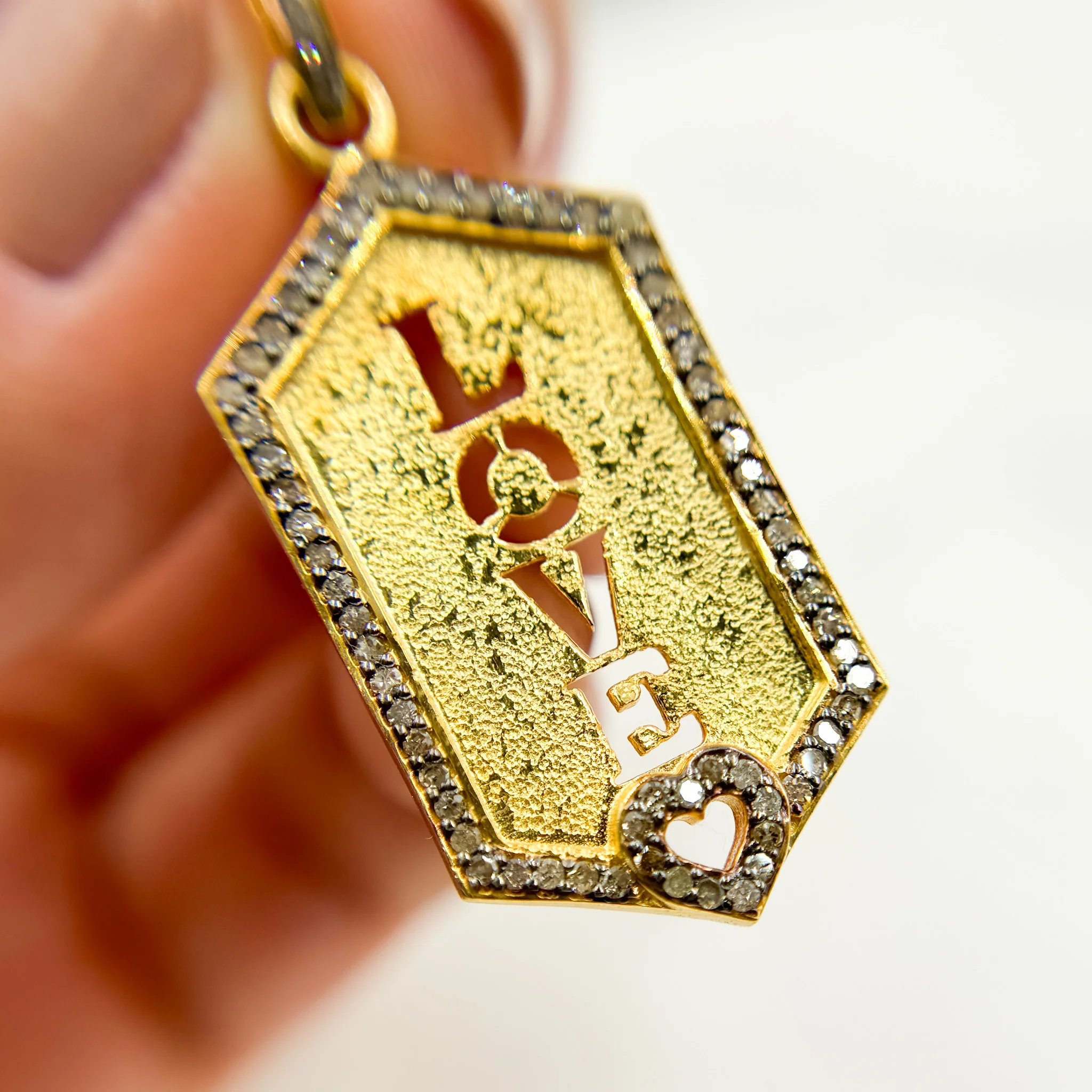 DP554. Diamond Sterling Silver Love Pendant - Image 3