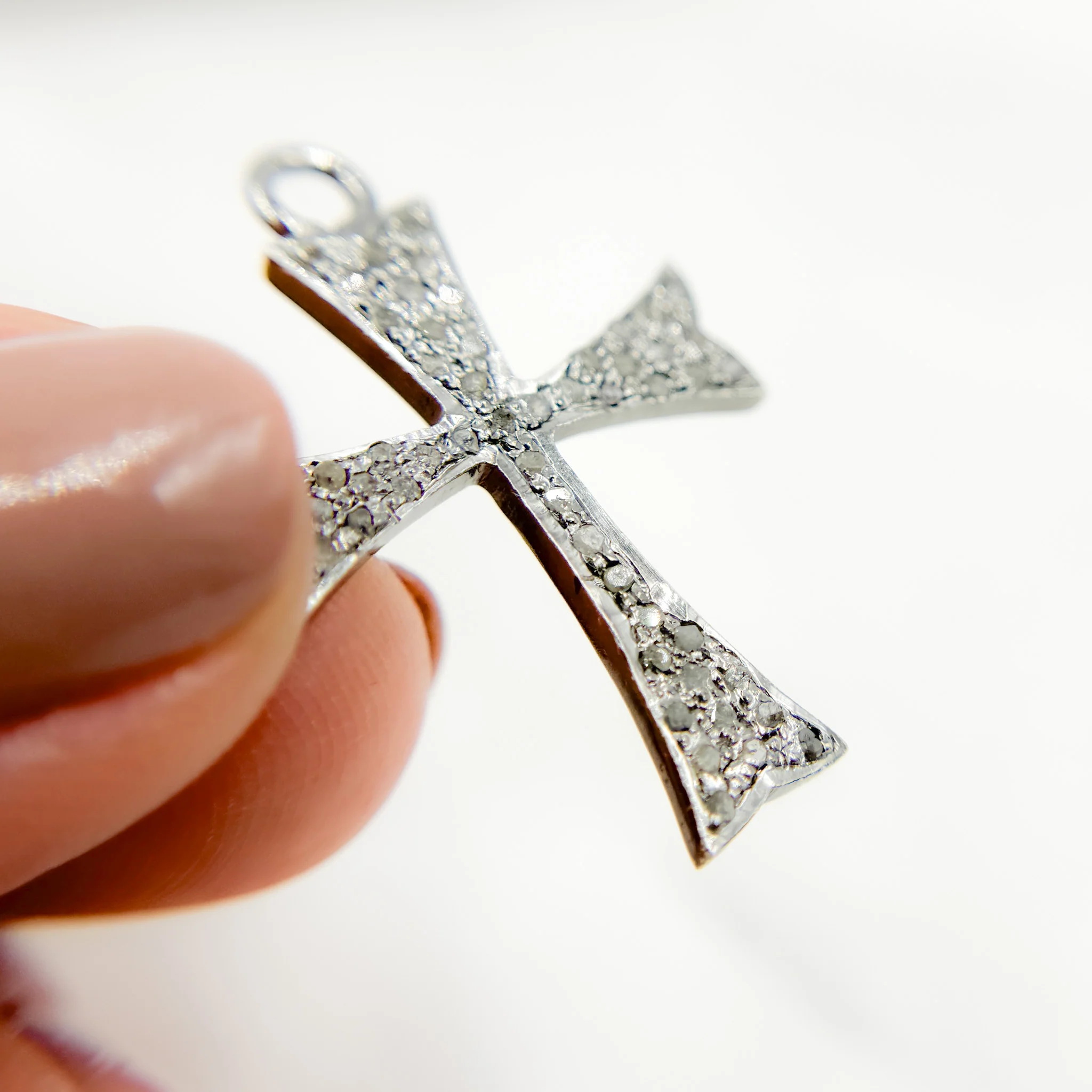 DC317. Diamond Sterling Silver Cross Pendant - Image 3