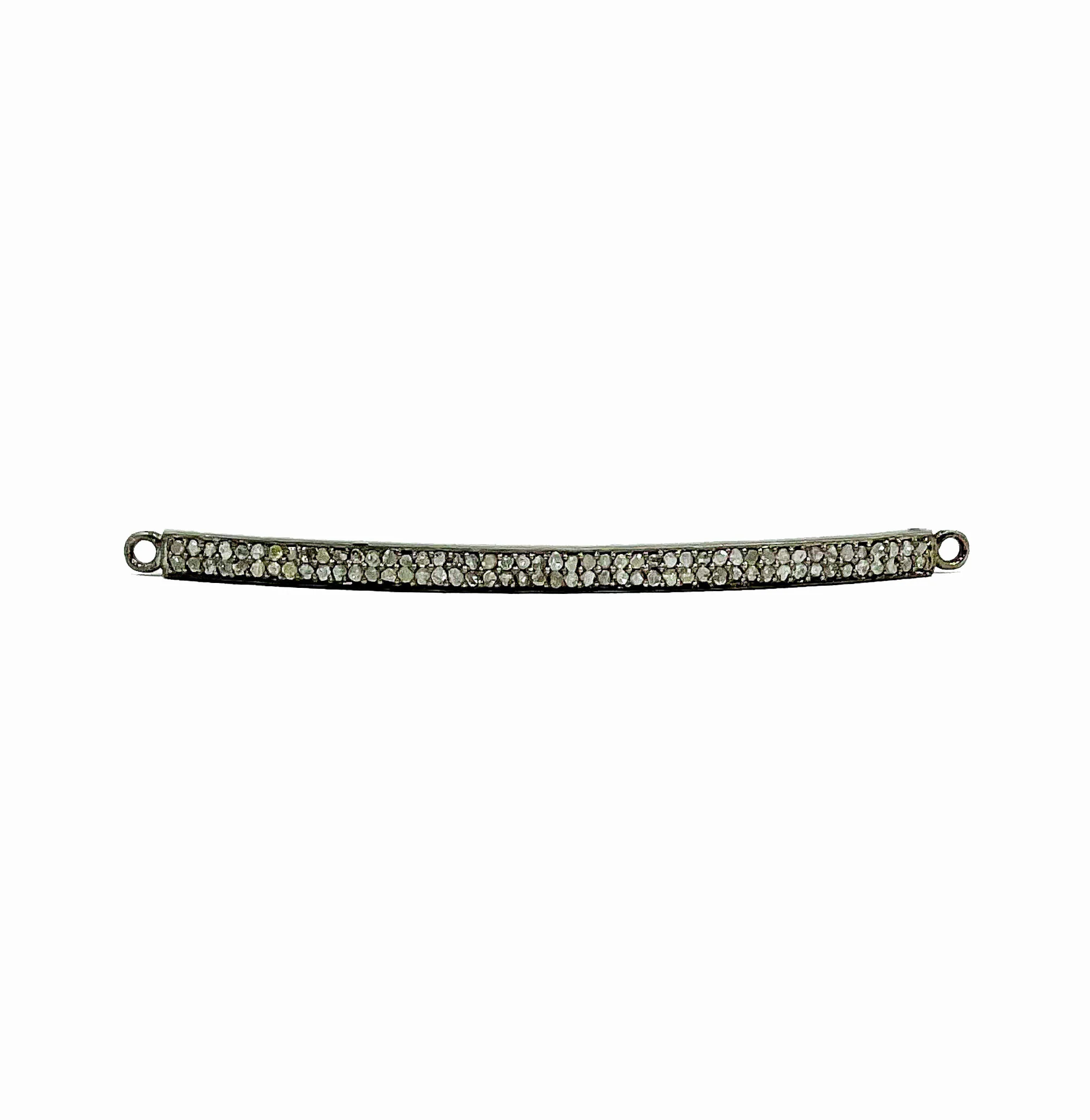 DC182. Diamond Sterling Silver Long Bar Connector