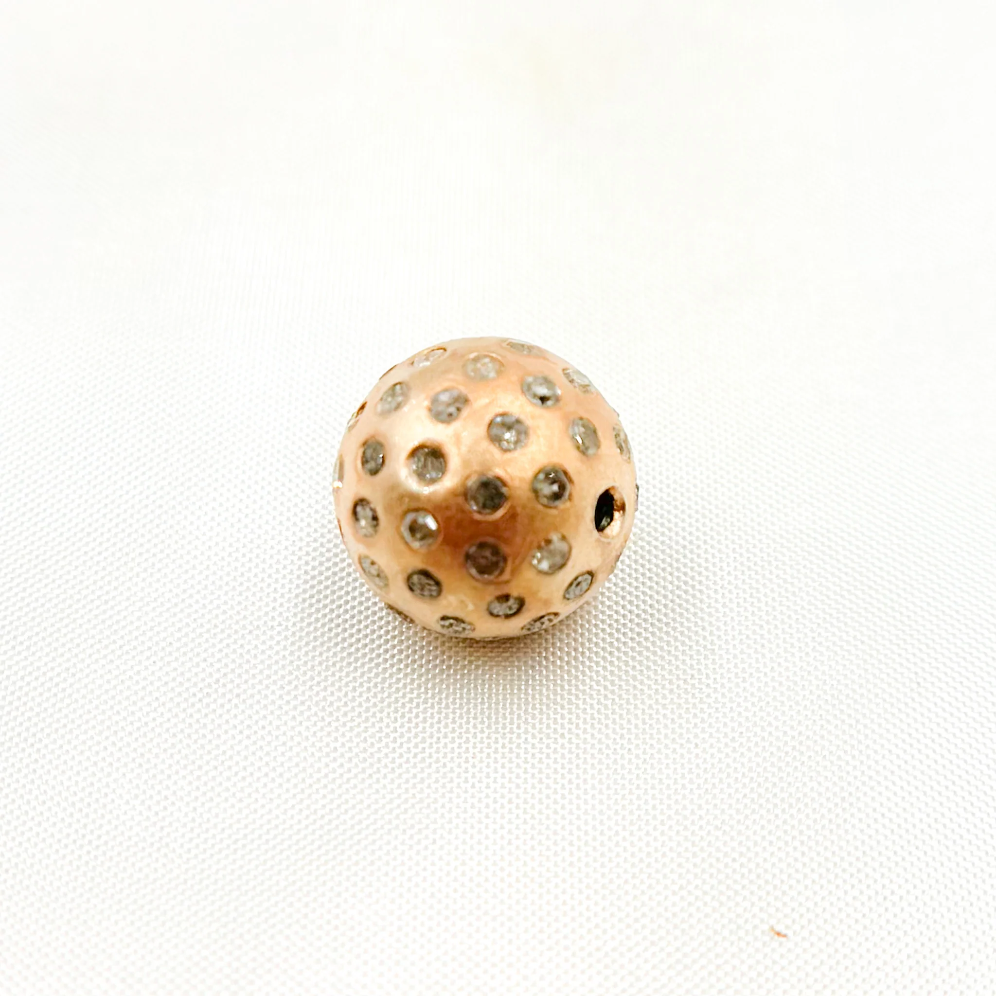 DC723. Diamond Sterling Silver Round Bead - Image 6