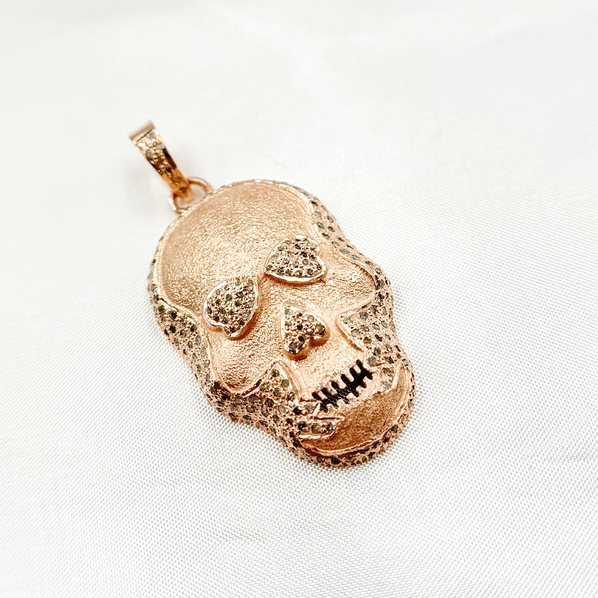 DP431. Diamond Sterling Silver Skull Pendant - Image 6