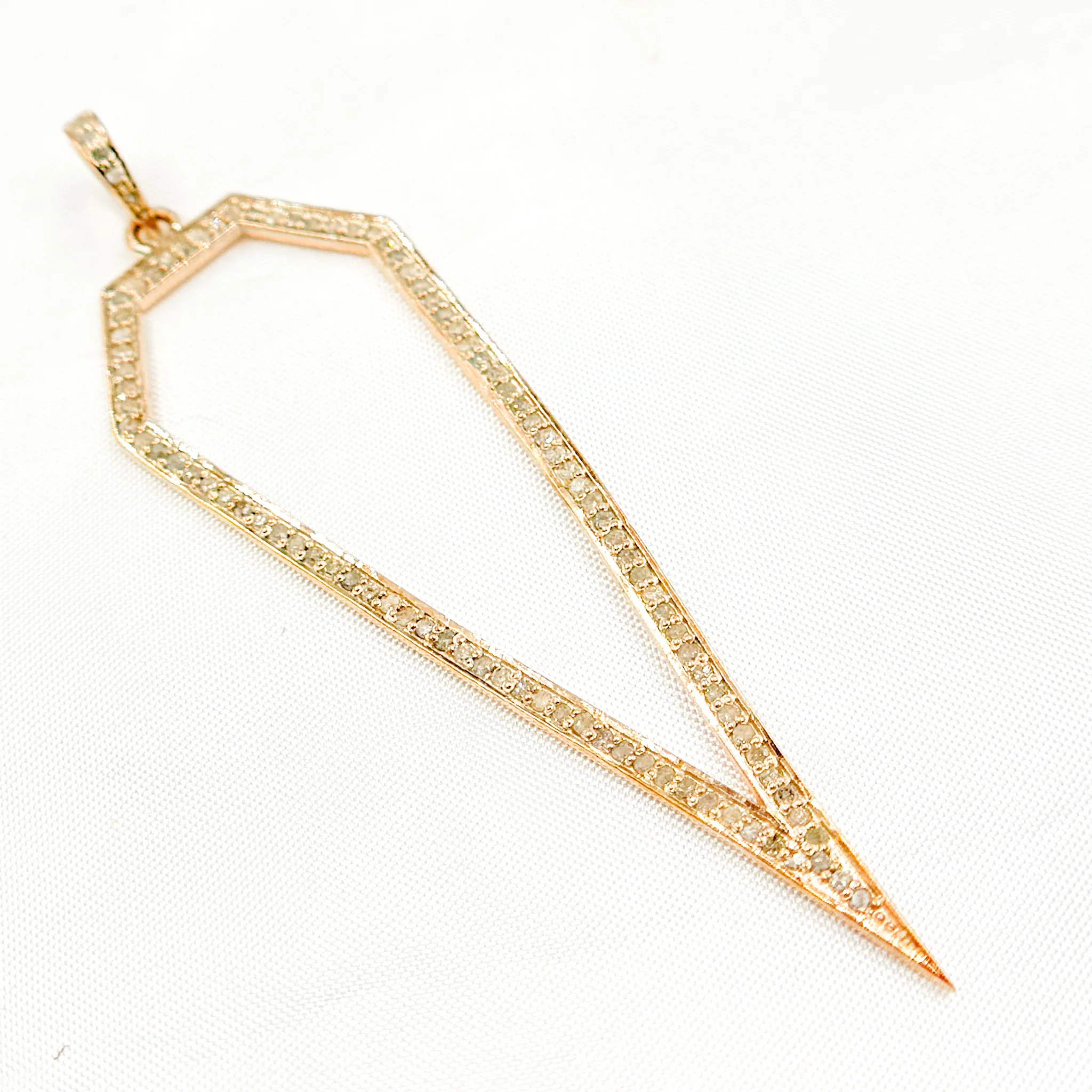 DP054. Diamond Silver Arrow Pendant - Image 6