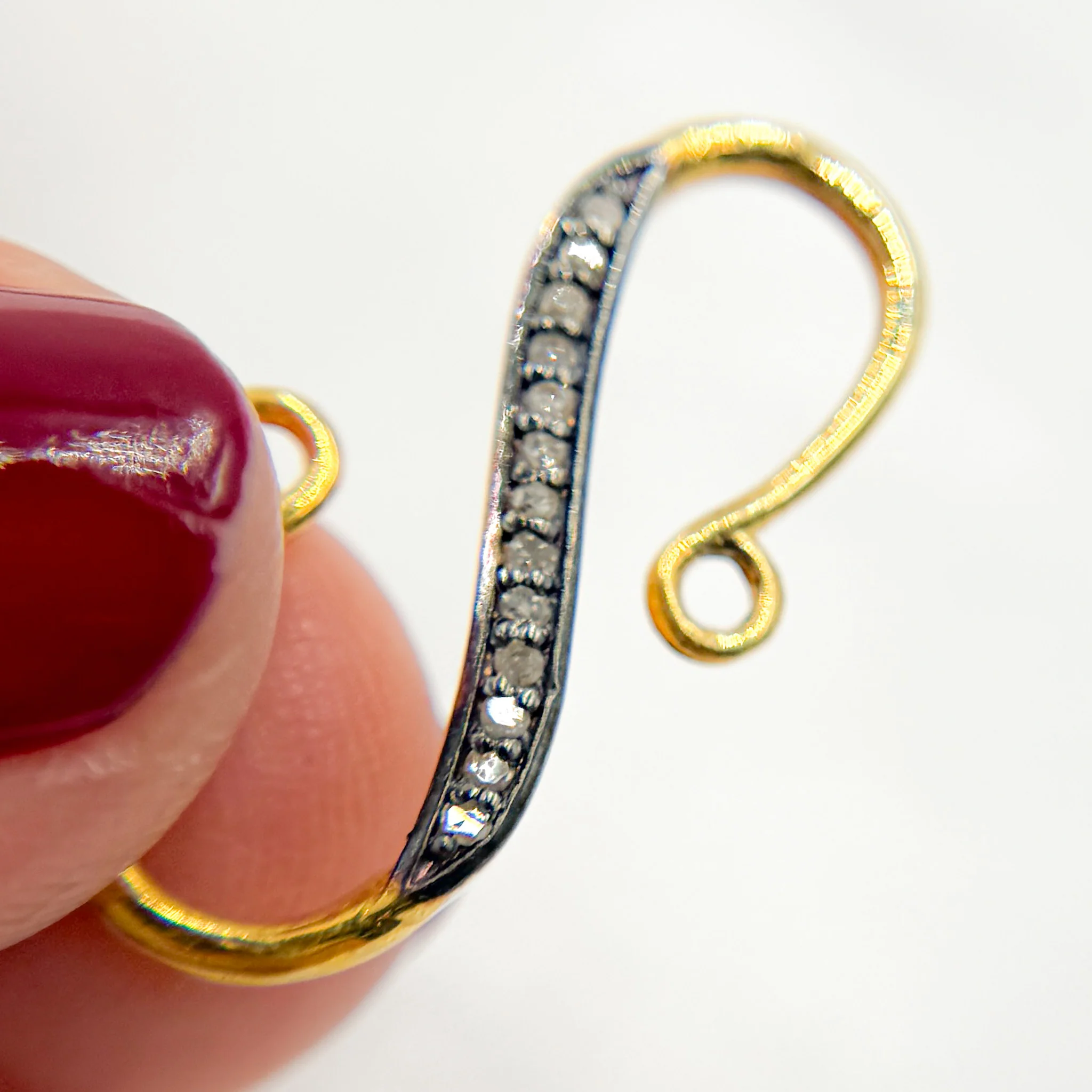 DC494. Diamond & Sterling Silver "S-Hook" Clasp - Image 3