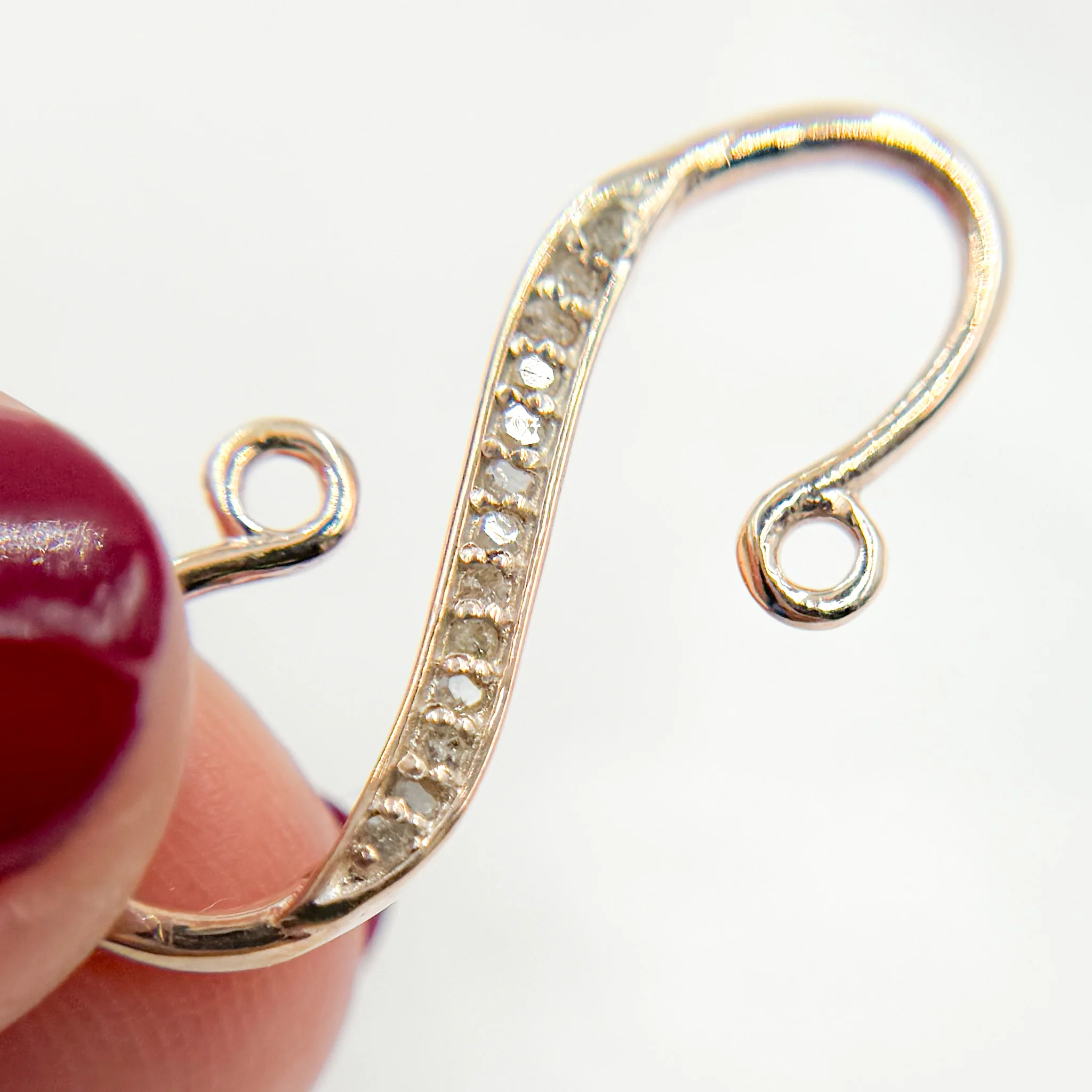 DC494. Diamond & Sterling Silver "S-Hook" Clasp - Image 4