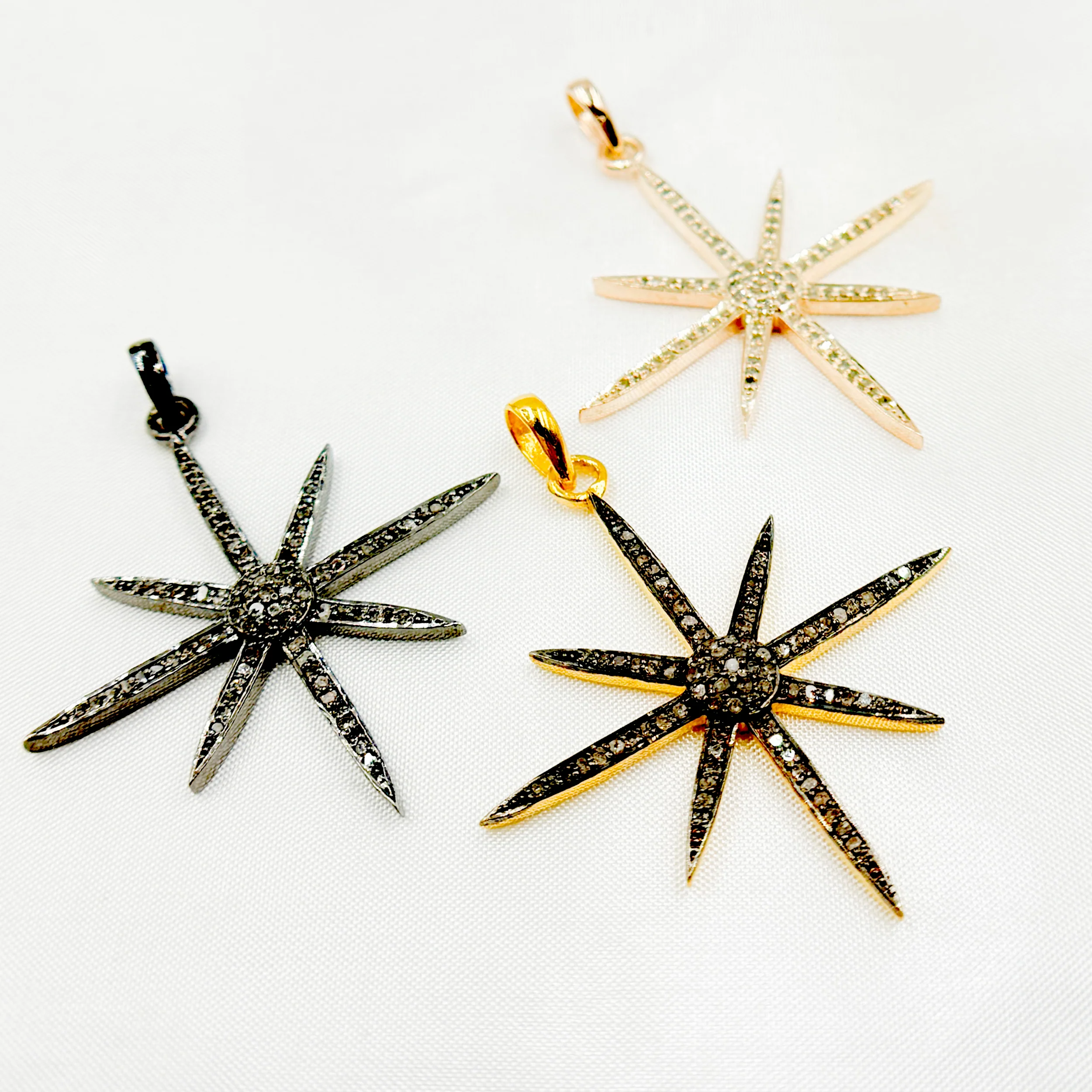 DP117. Diamond Sterling Silver Star Pendant - Image 8