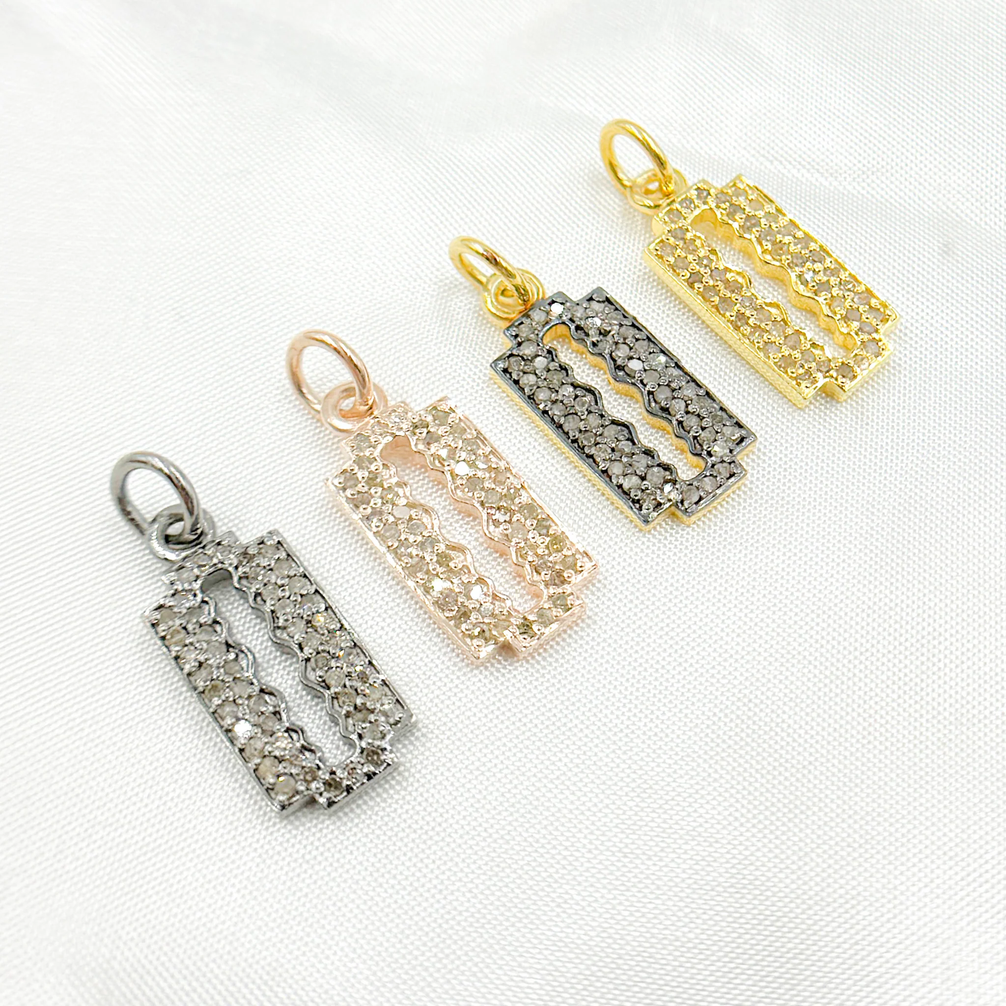 DC207. Diamond Sterling Silver Blade Charm