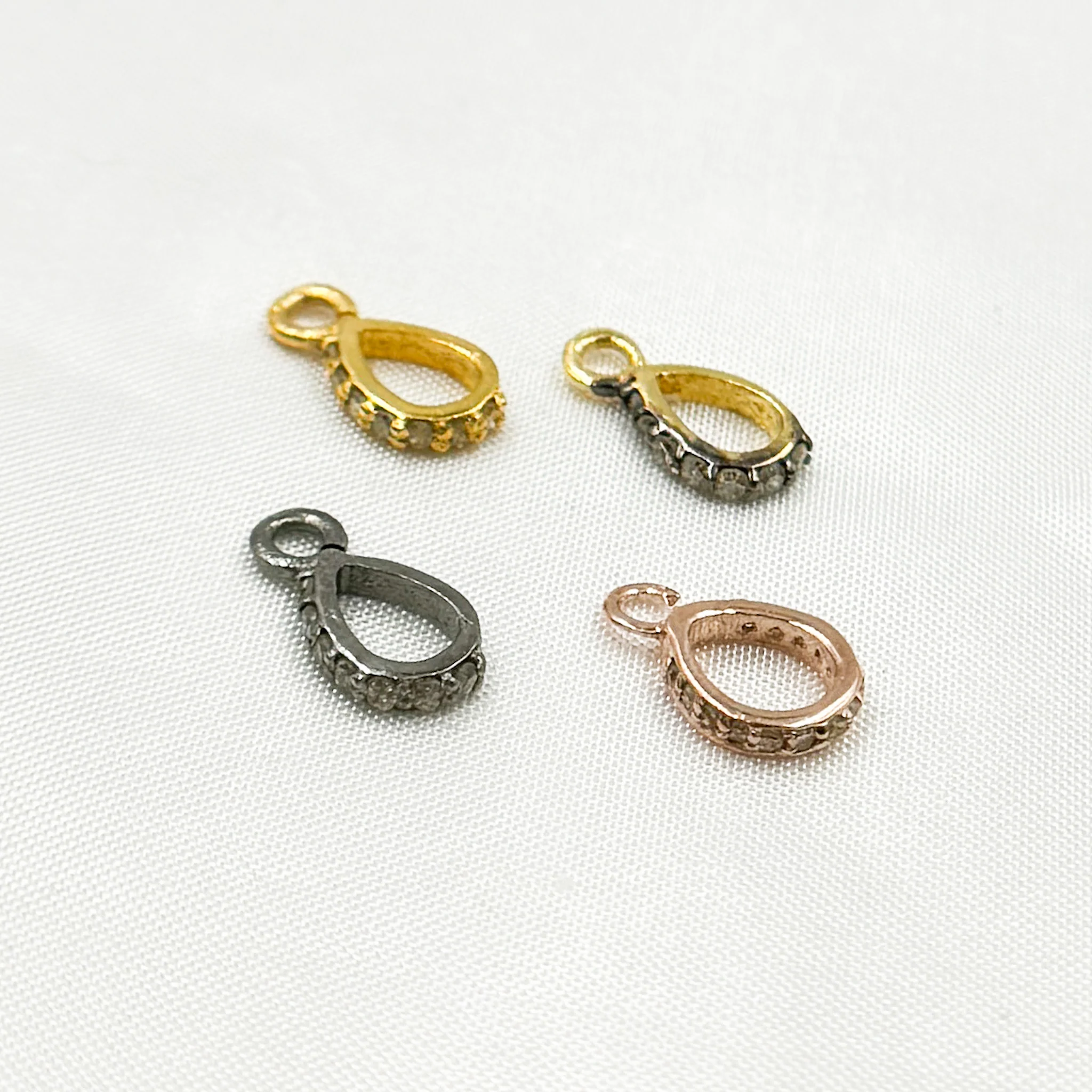 DC492. Diamond Sterling Silver Drop Bail