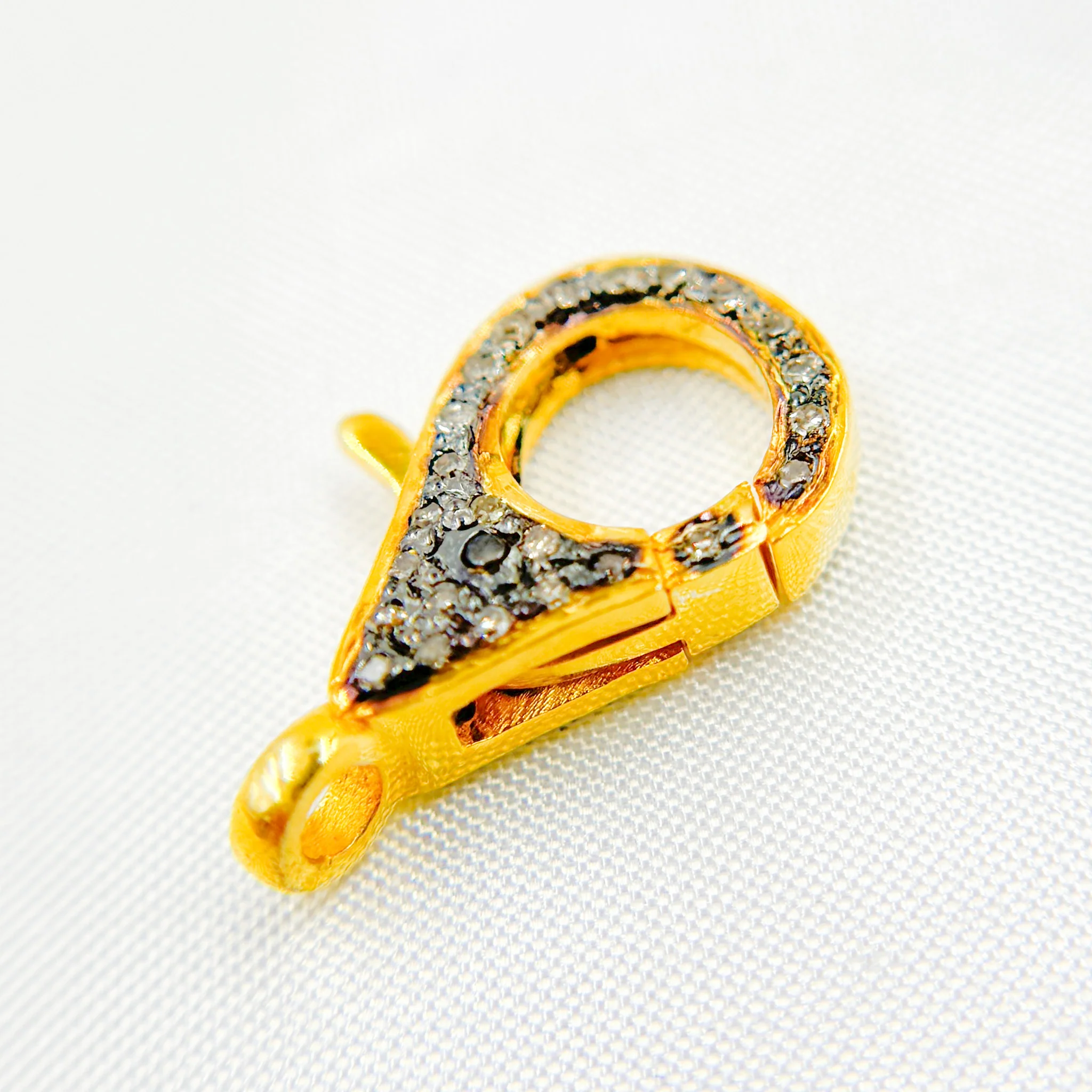 DC627. Diamond Sterling Silver Round Trigger Clasp - Image 5