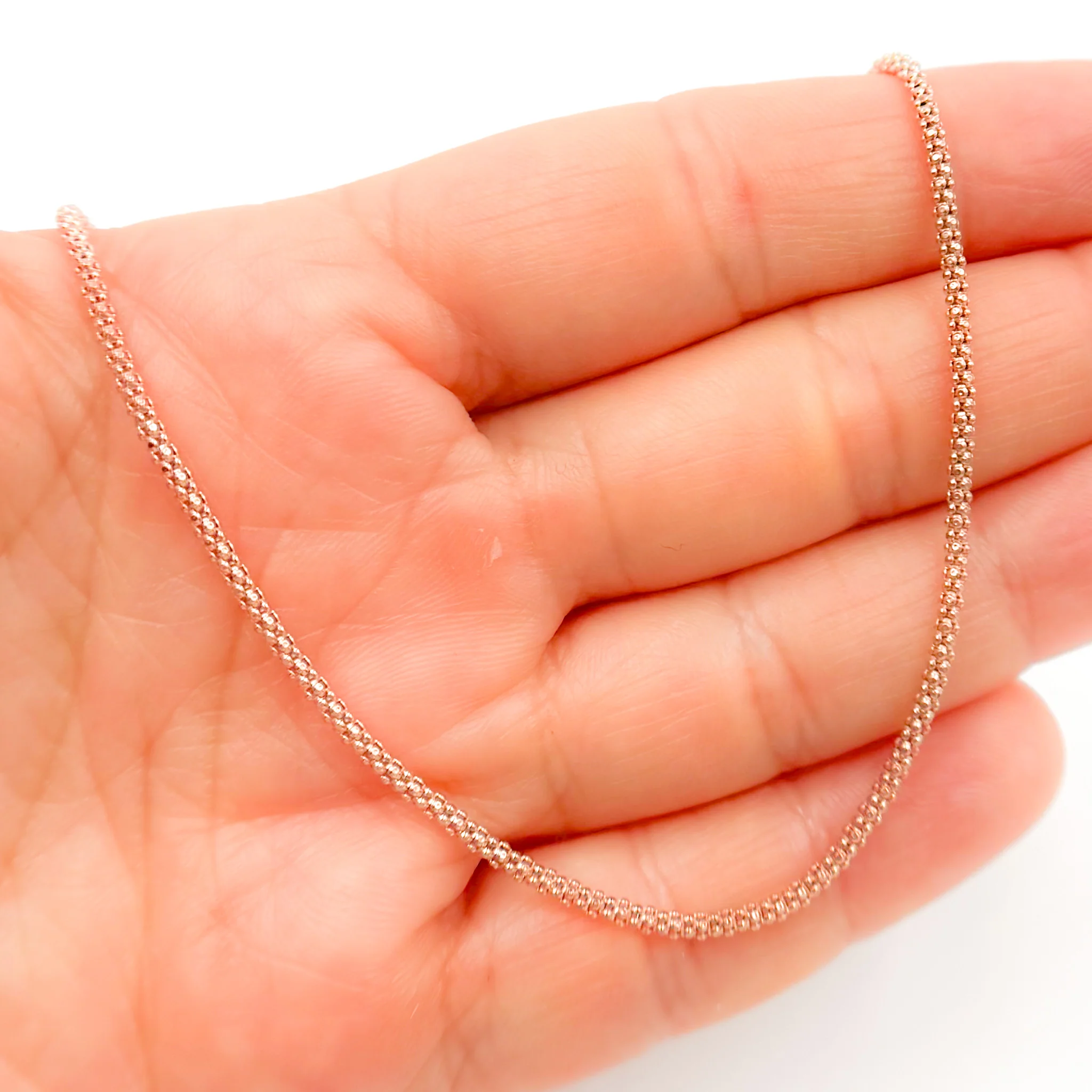 PC180RG. Rose Gold Plated Snake Necklace - Image 3