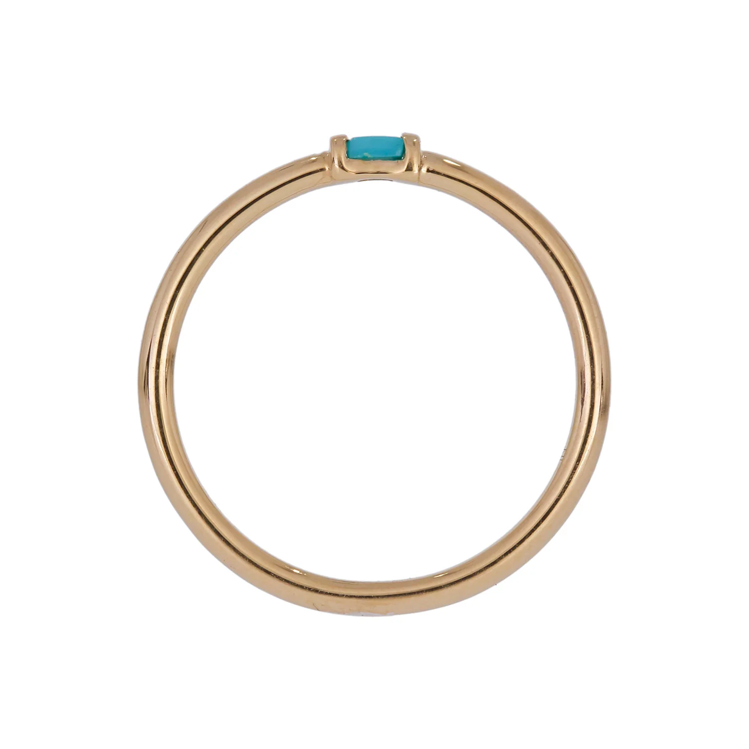 RAA01545. 14K Solid Yellow Gold Solo Baguette Ring - Image 6
