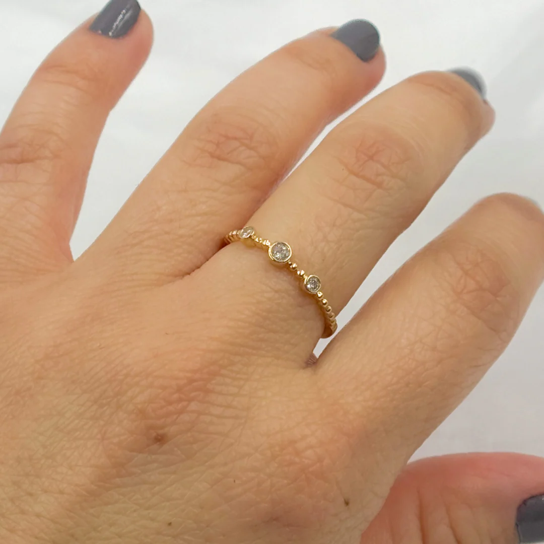 RAB00956. 14K Solid Gold Diamond Ring - Image 2