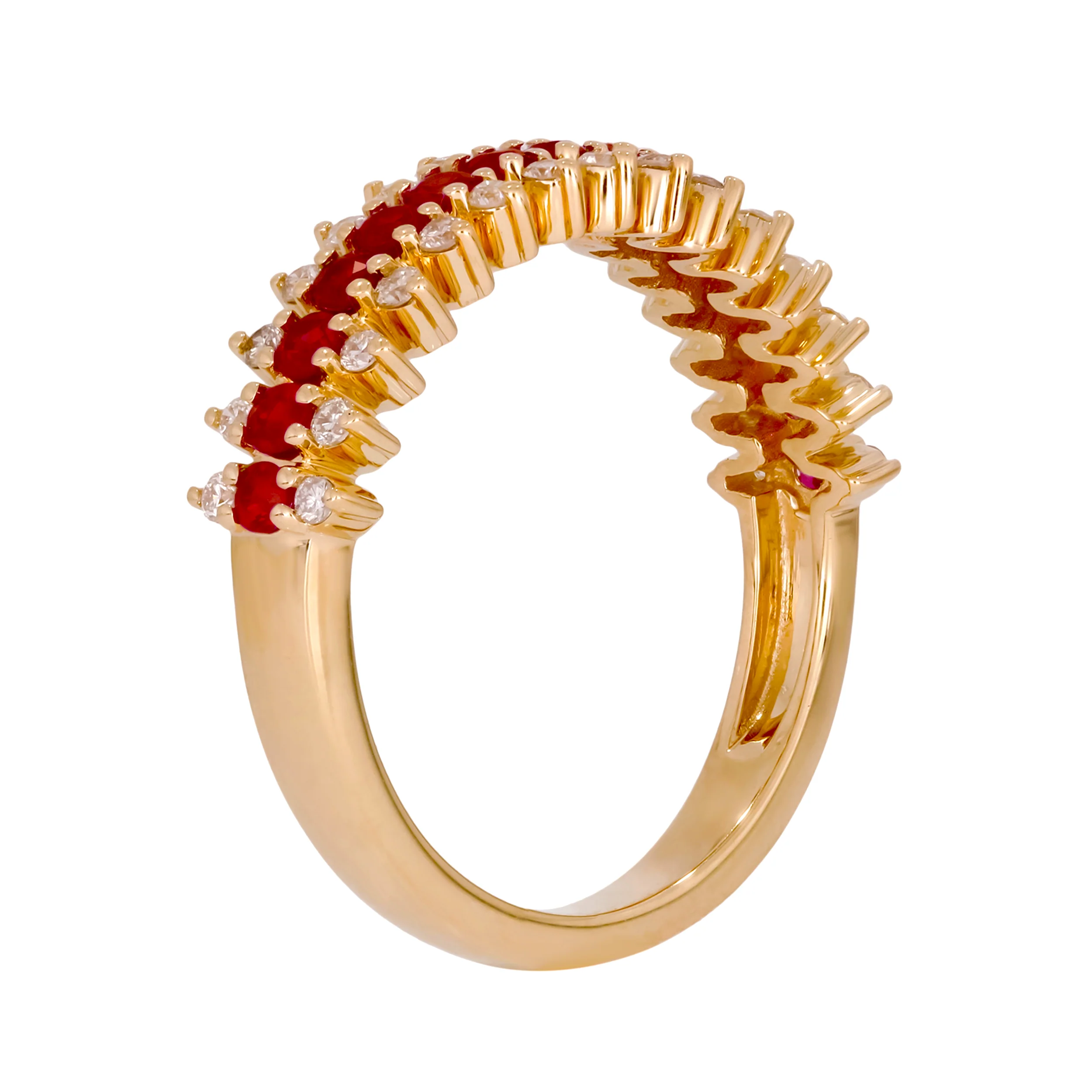 RAE02086. 14K Solid Gold Diamond and Gemstone Ring - Image 5