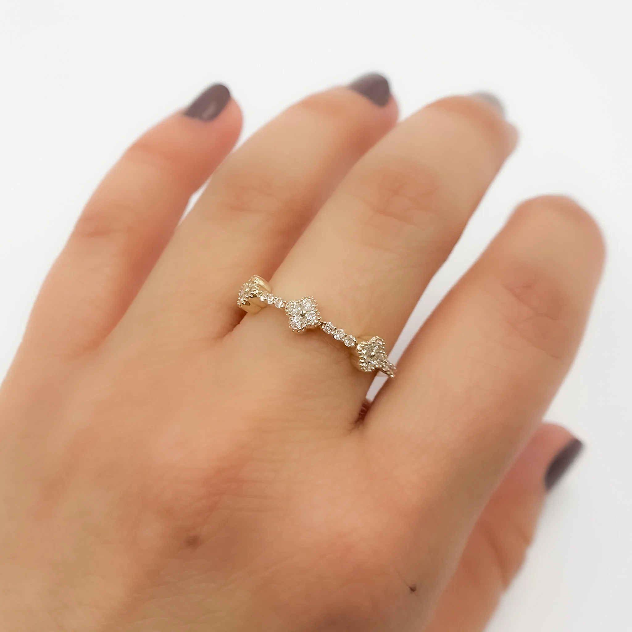 RAF02419. 14K Solid Gold Diamond Ring - Image 2