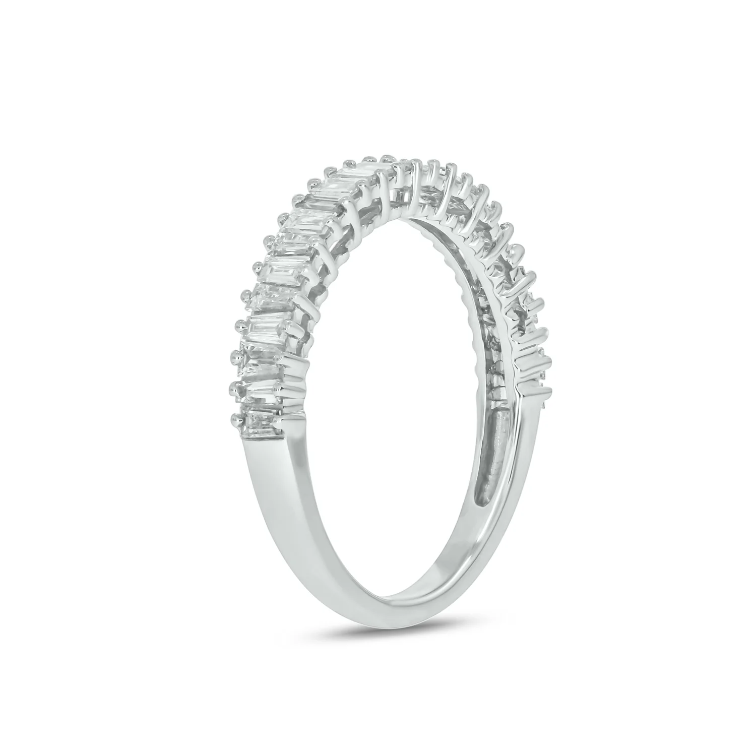 RAG01393. 14K Solid Gold Width Half Eternity Band Ring - Image 2