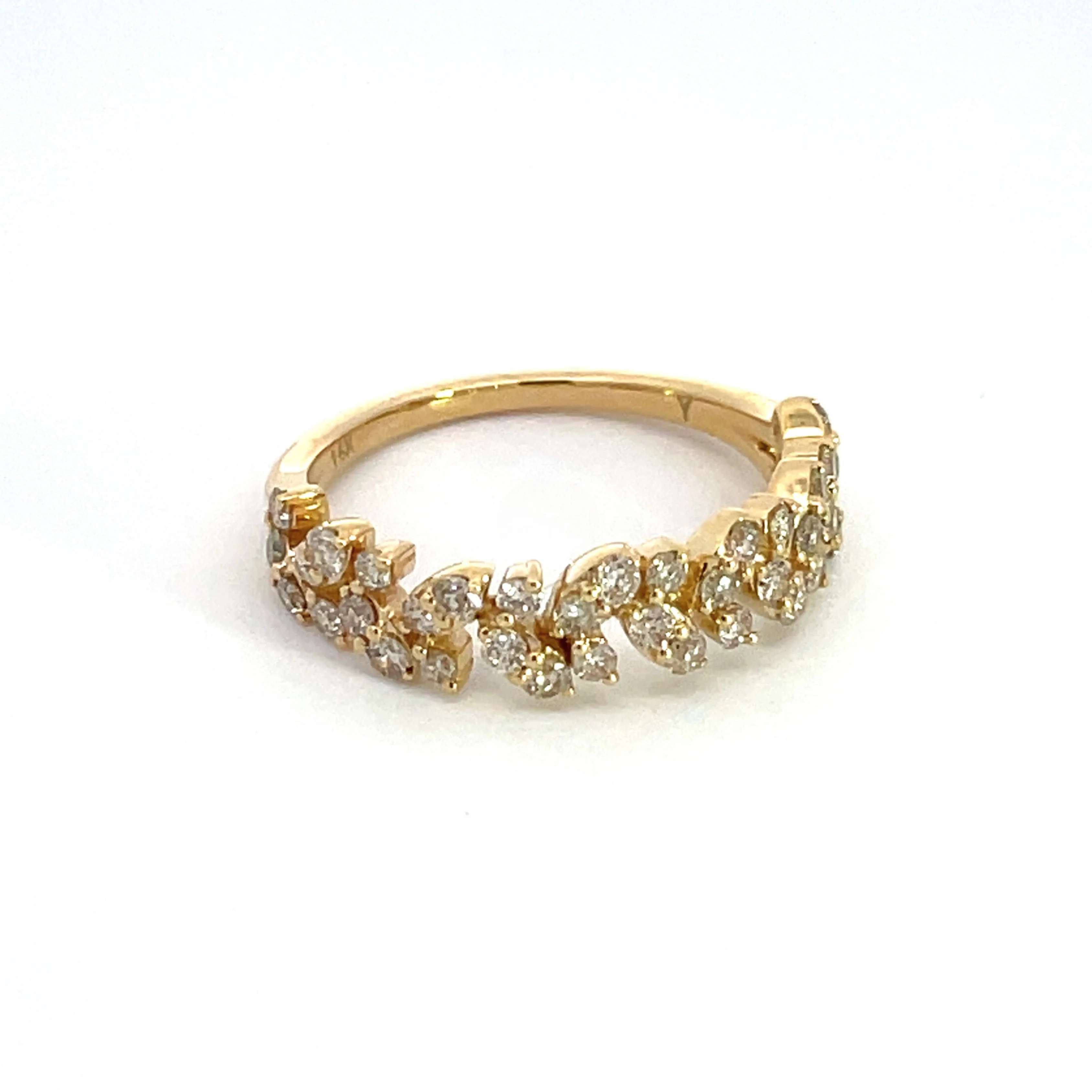RAH00816. 14k Solid Gold Leaves Ring - Image 11