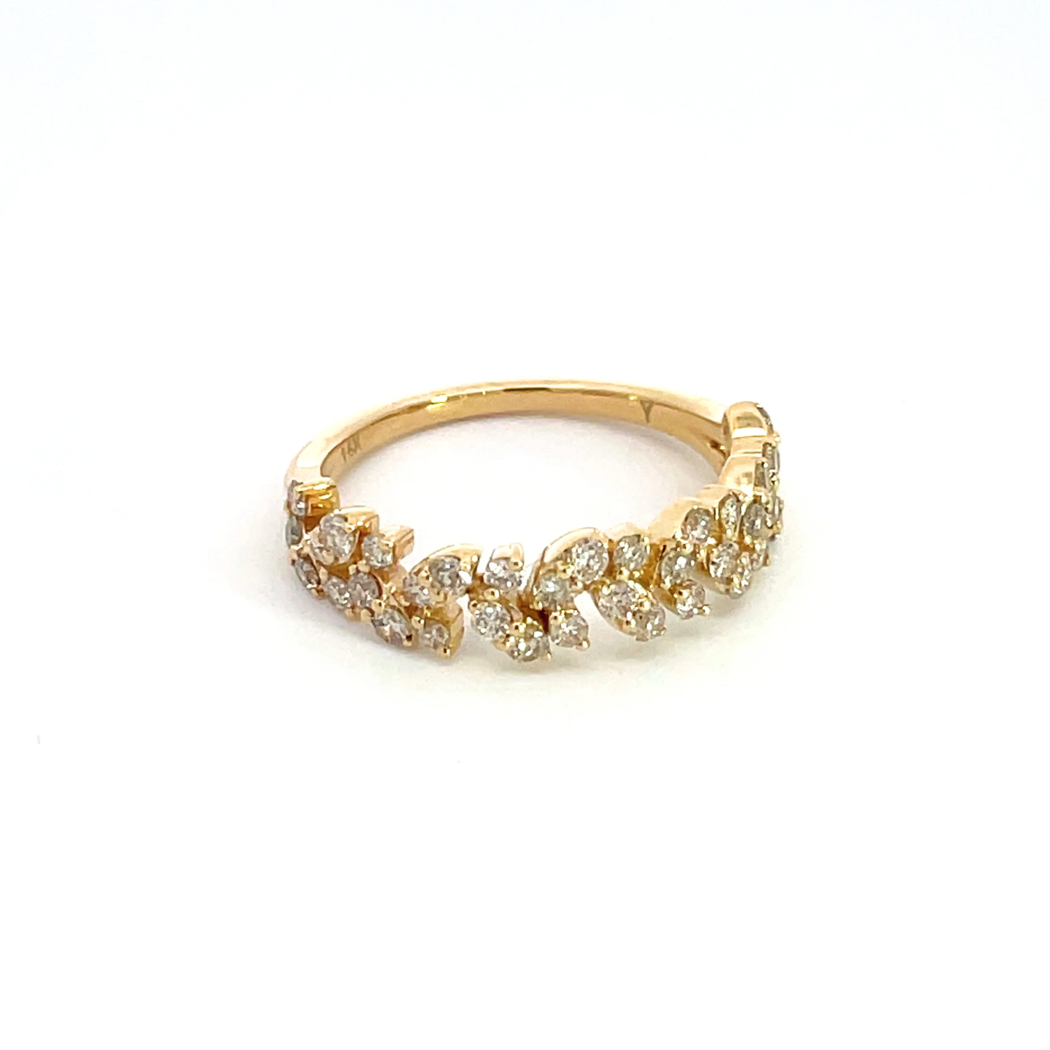RAH00816. 14k Solid Gold Leaves Ring - Image 5
