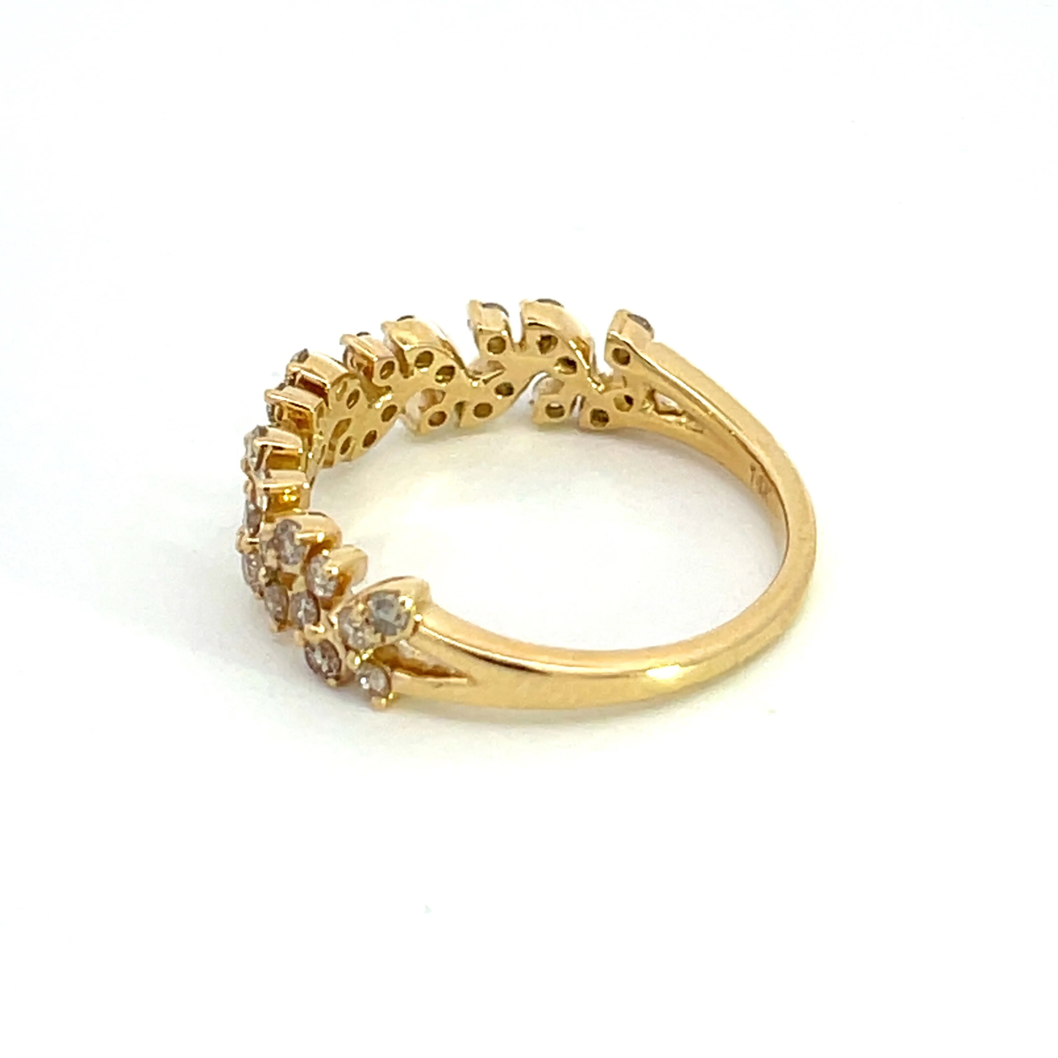 RAH00816. 14k Solid Gold Leaves Ring - Image 7